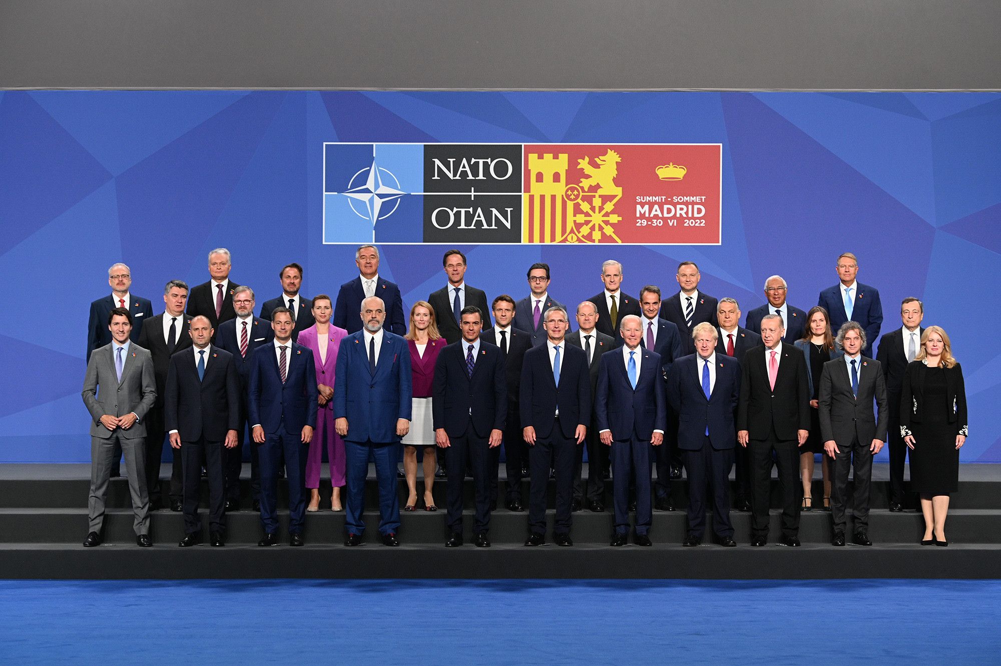 Los jefes de Estado en la cumbre de la OTAN.