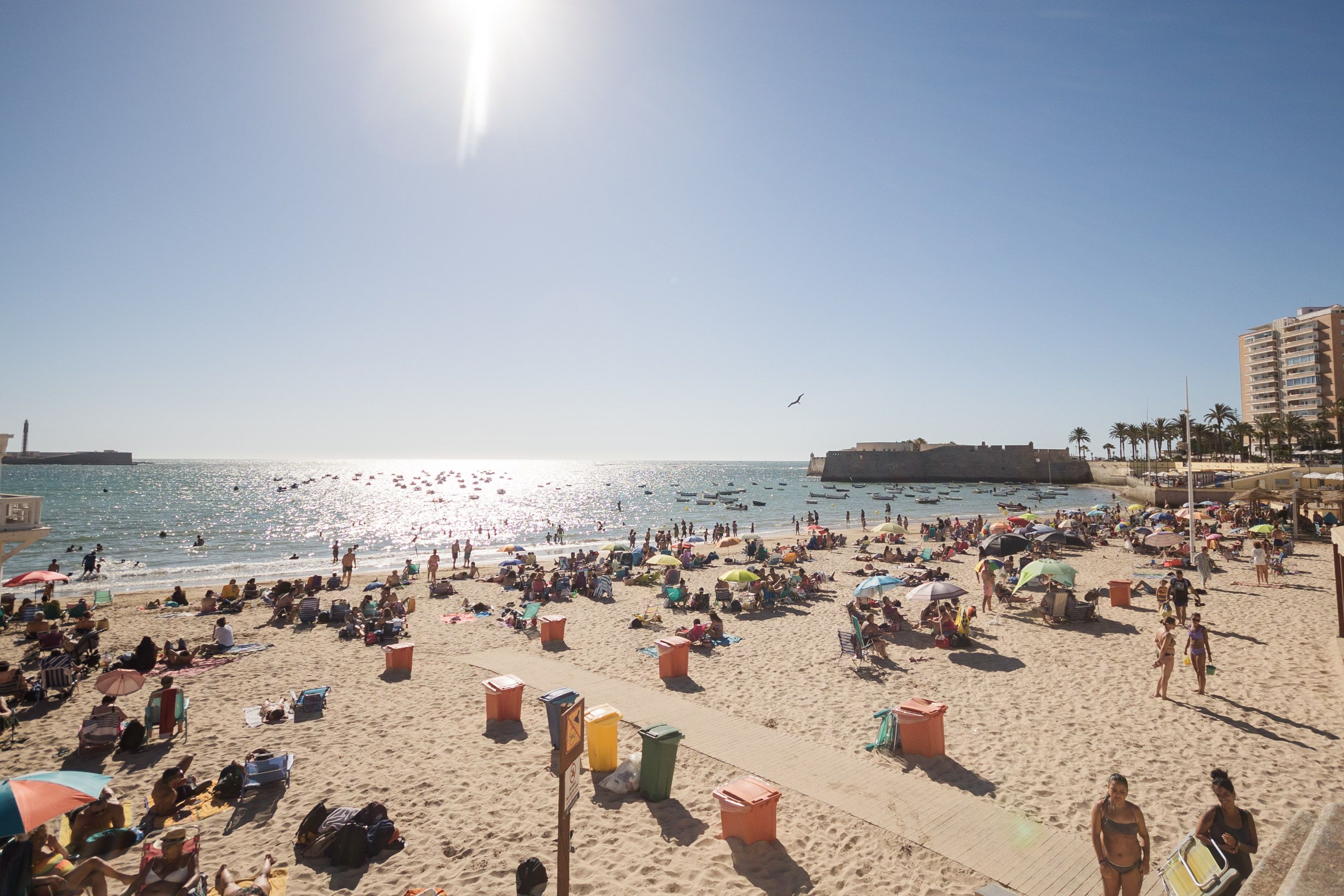 . La playa de La Caleta, en Cádiz, en una imagen de archivo.