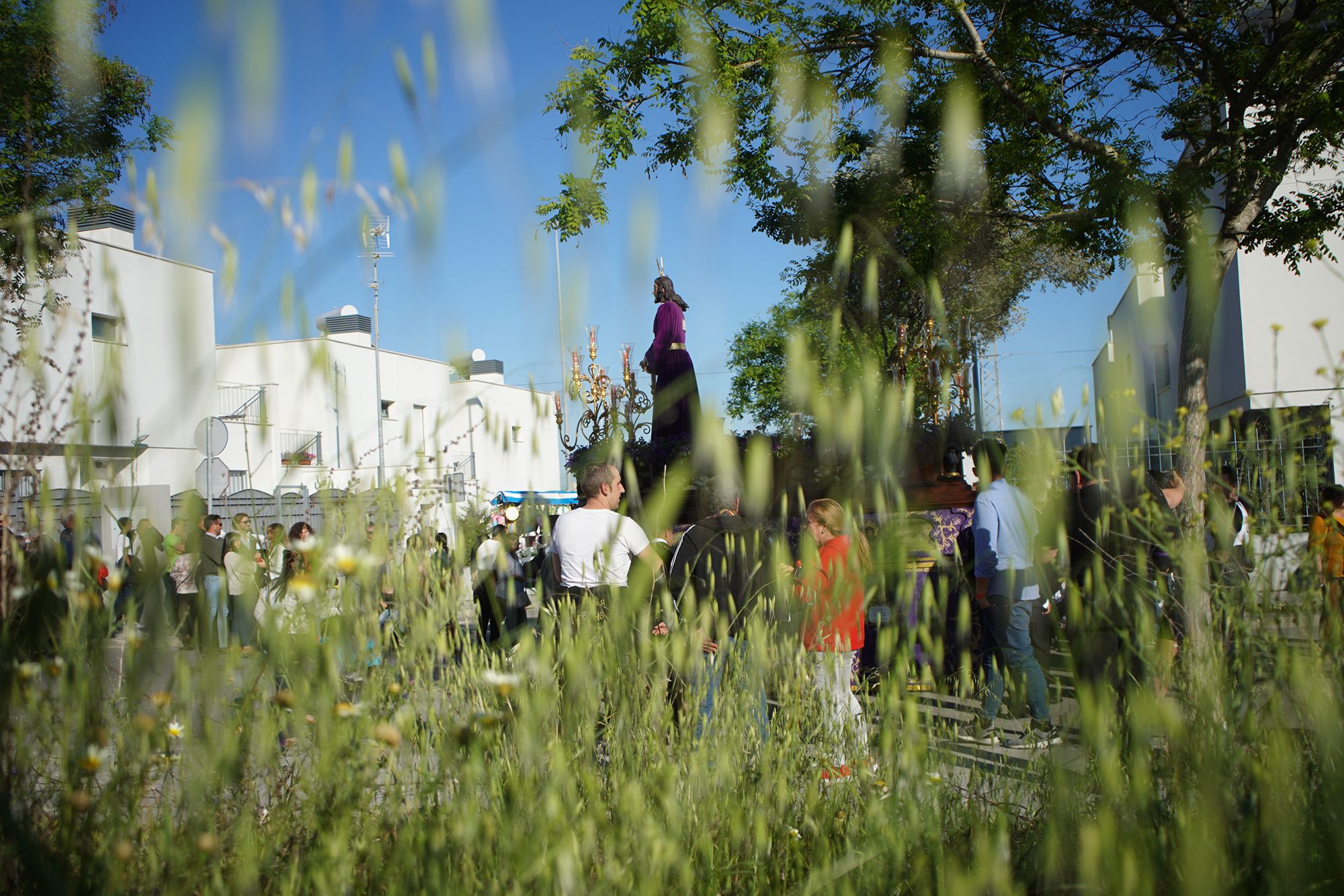Sábado de Pasión en la barriada rural del Portal, en Jerez. FOTOS: JUAN CARLOS TORO