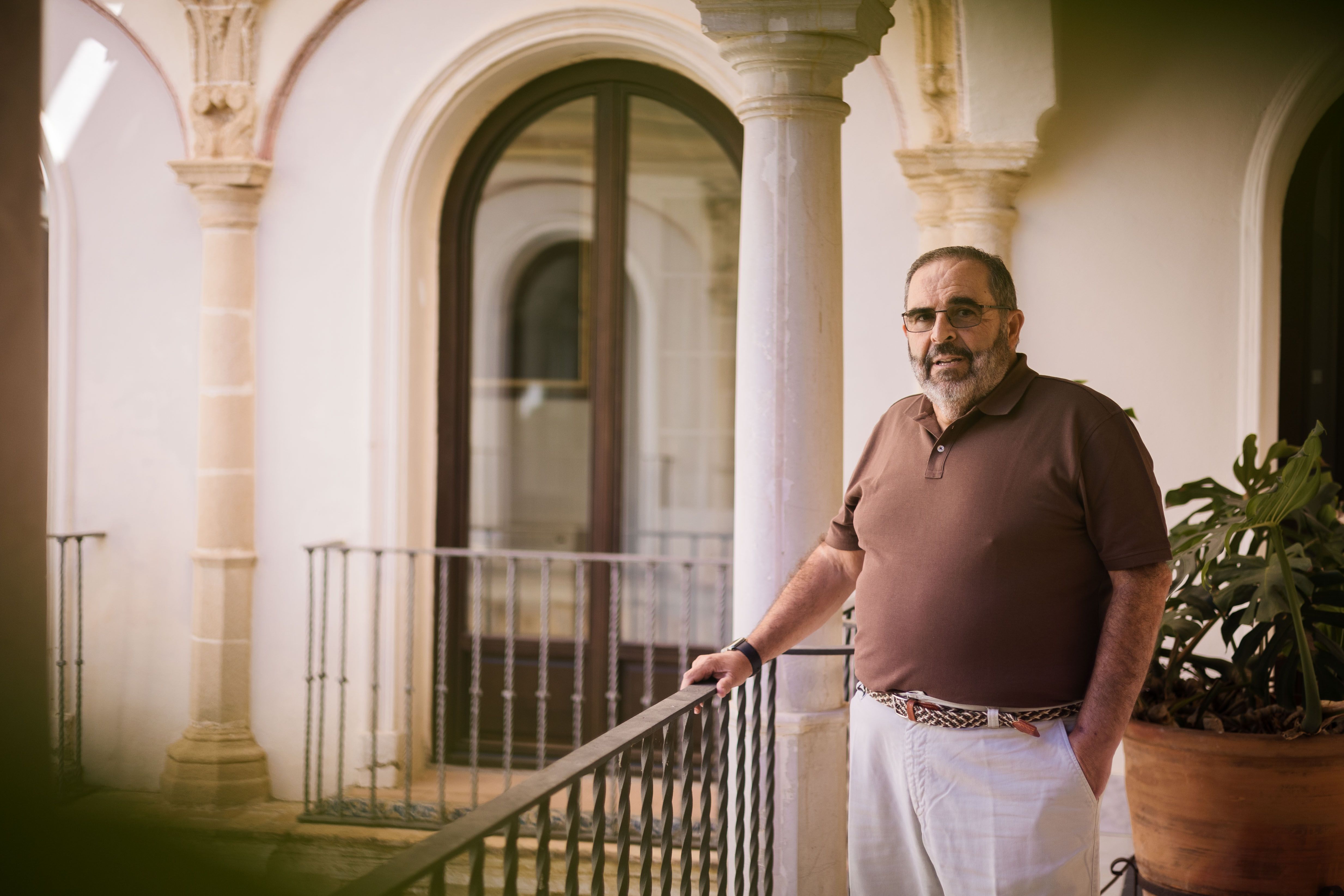 El delegado en hermandades de la Diócesis de Asidonia-Jerez, en días pasados en Bertemati, tras la entrevista con lavozdelsur.es