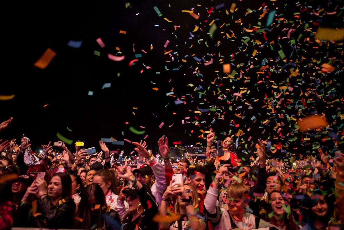Papelillos durante uno de los conciertos del Primavera Trompetera en su segunda jornada. FOTO: MANU GARCÍA. 