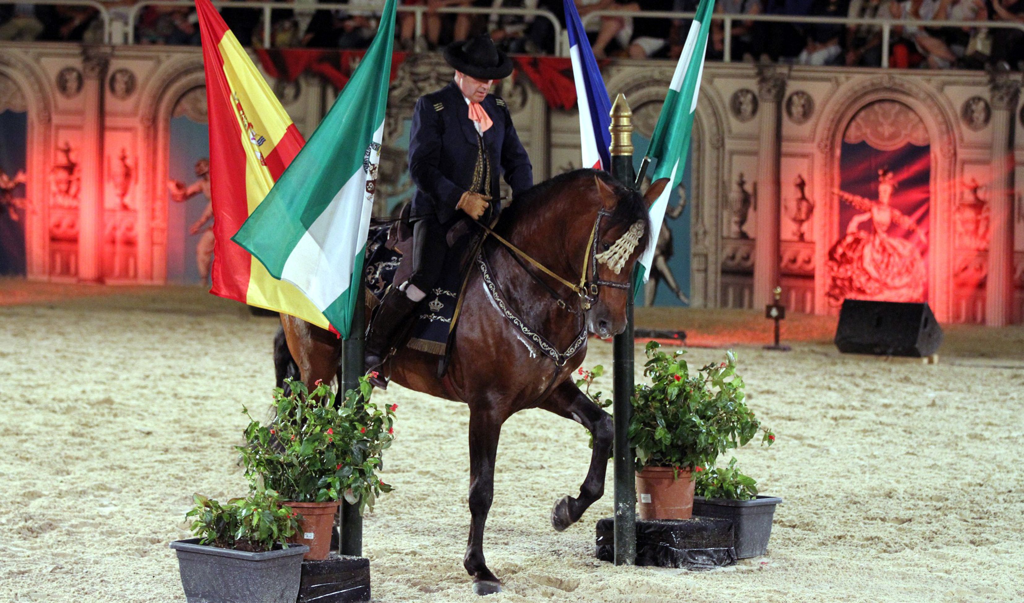 Un espectáculo ecuestre en la Real Escuela de Jerez. FOTO: REAL ESCUELA.