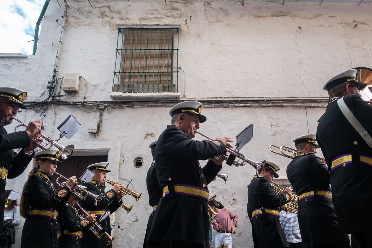 Banda de música en Jerez, en Semana Santa de un año anterior.  MANU GARCÍA
