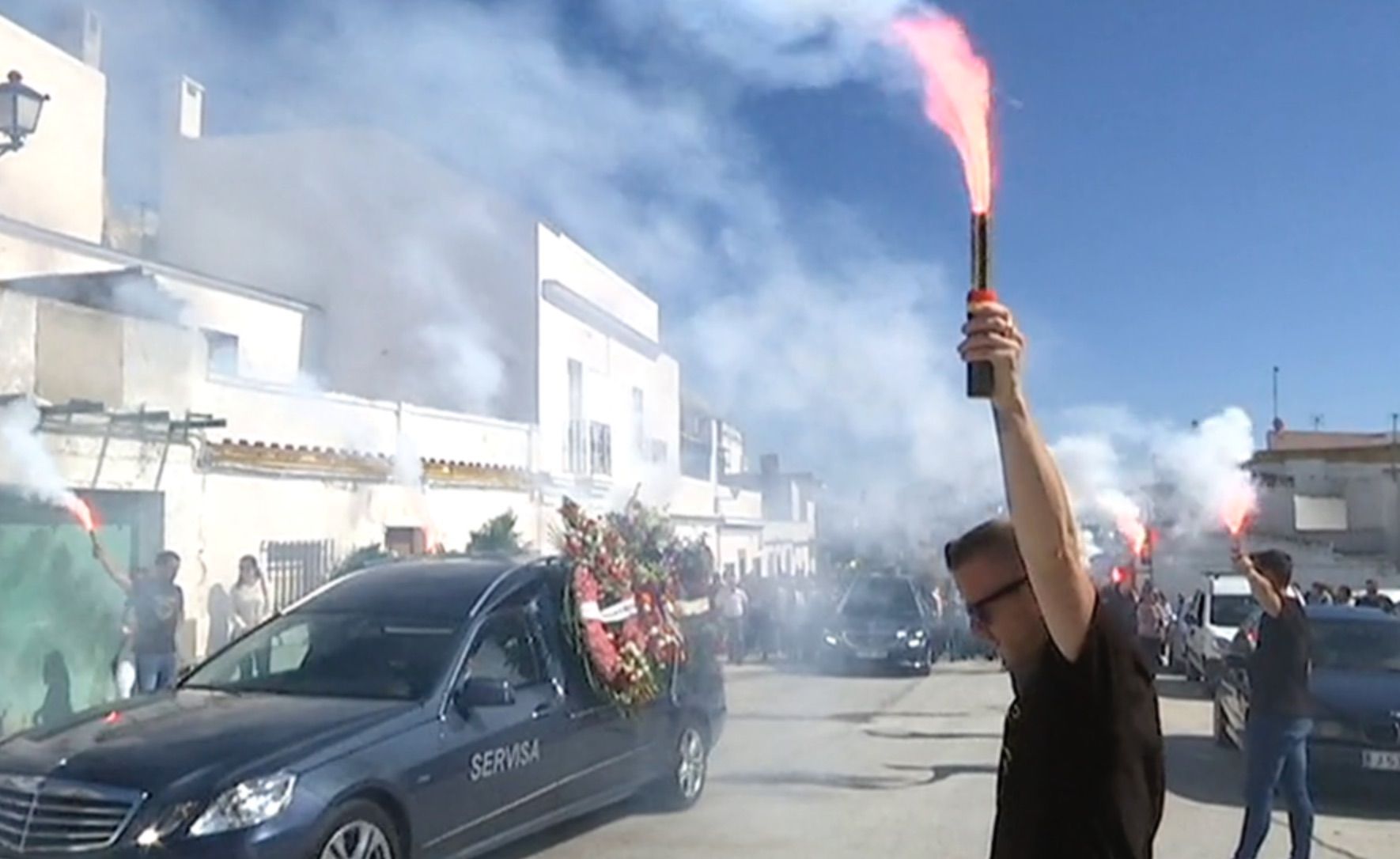 Un momento de la despedida de Lete en Trebujena.