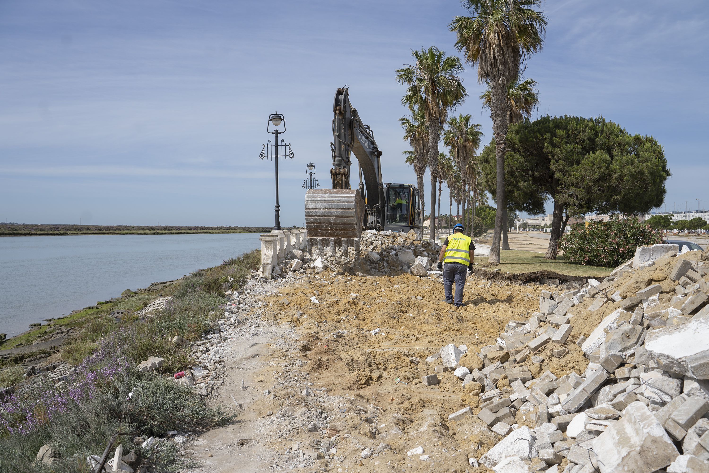 Una imagen reciente de las obras de la Magdalena.