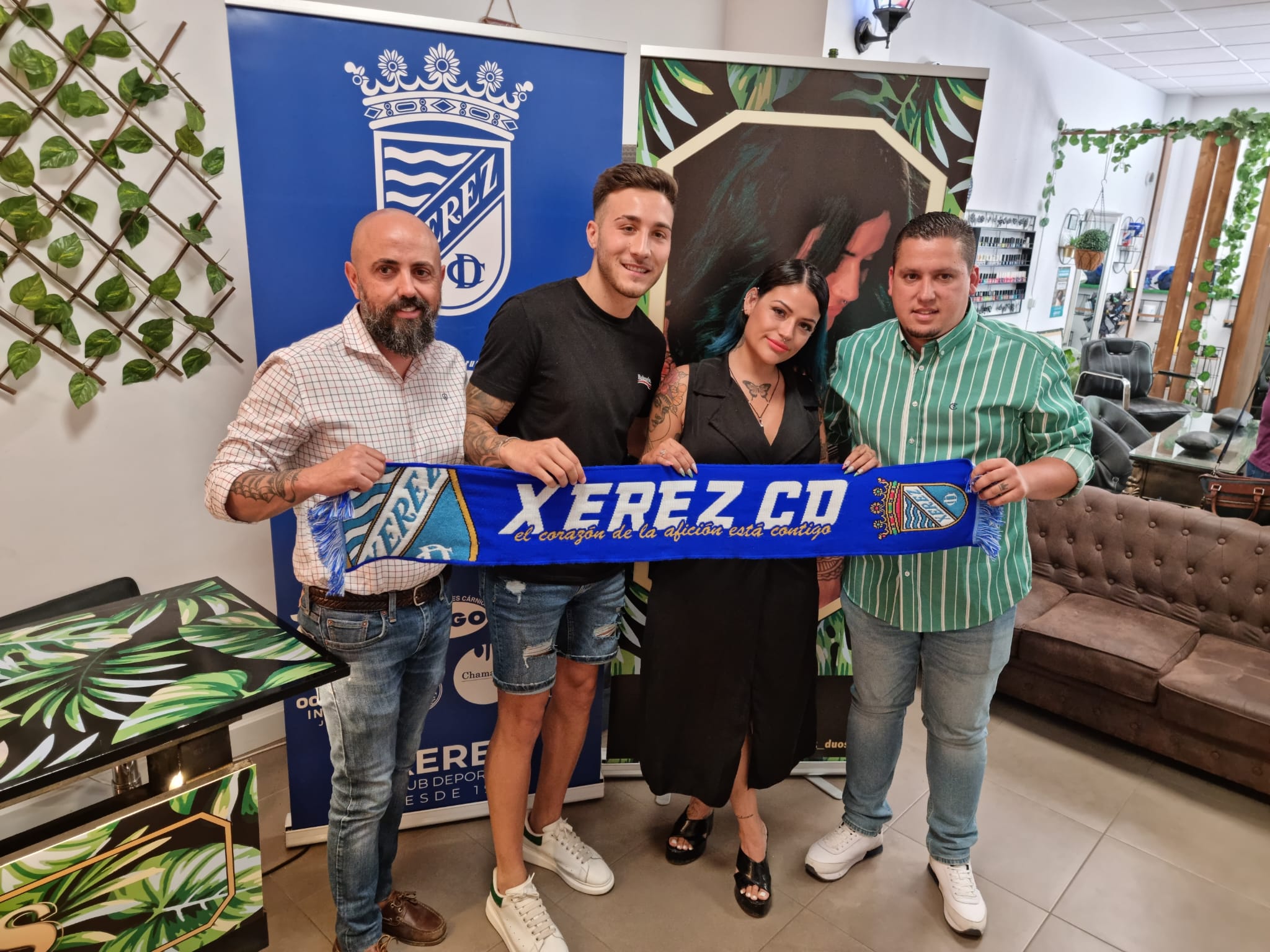 Presentación de uno de los últimos fichajes del Xerez CD. 