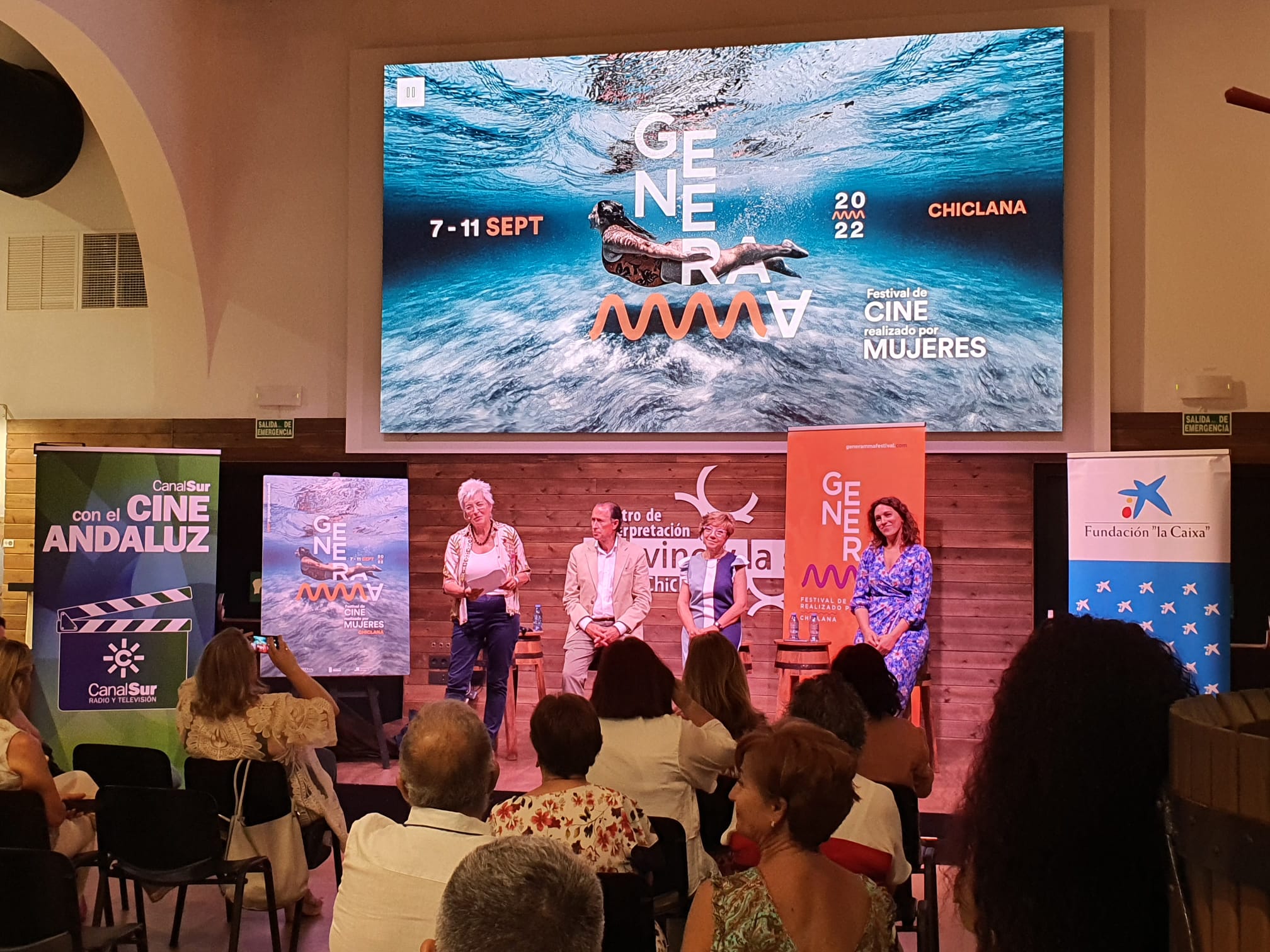 Imagen del acto de presentación del festival de cine Generamma en Chiclana.