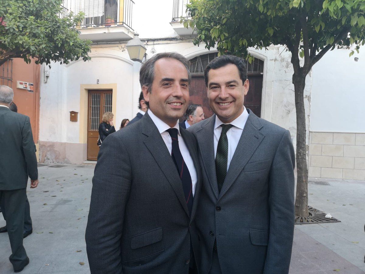 Saldaña y Moreno Bonilla, en Jerez, en una imagen de archivo. FOTO: PP de Jerez