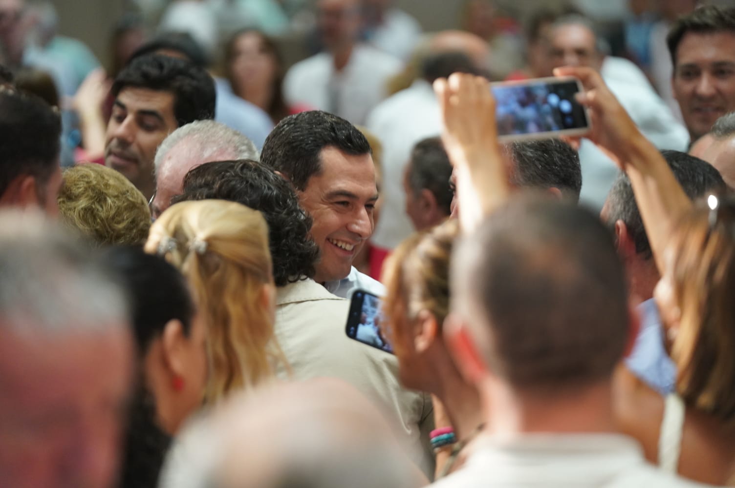Juanma Moreno, este pasado jueves en la Junta Directiva del PP de Málaga.