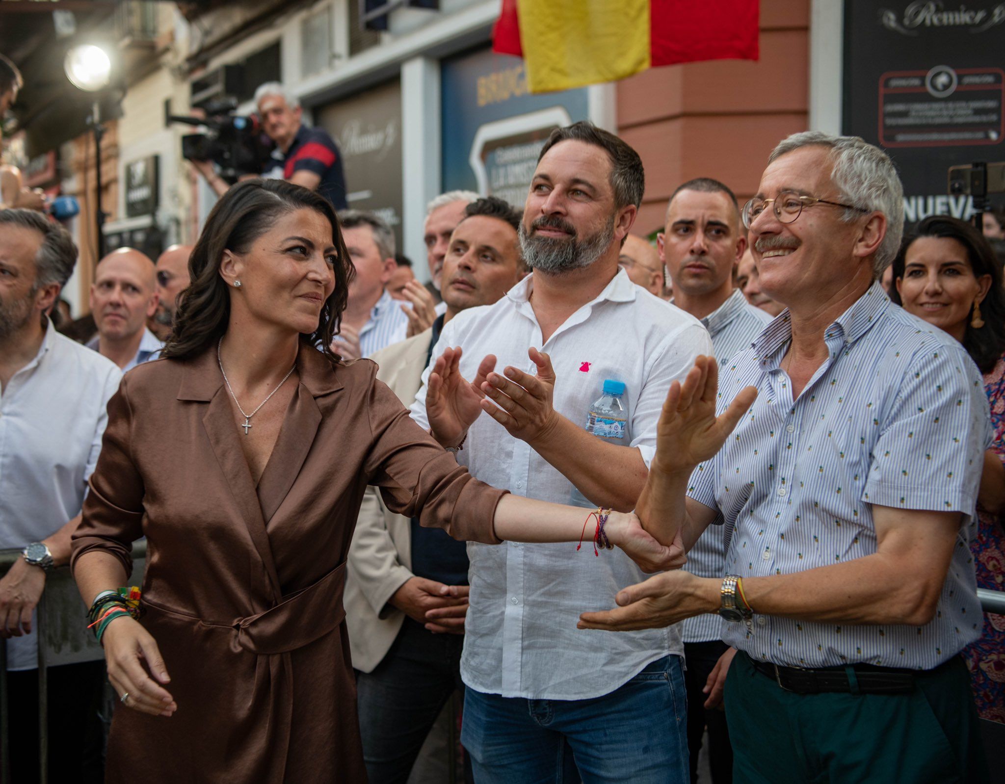 Macarena Olona, en el acto de cierre de campaña de las elecciones andaluzas. Vox se saltó las normas electorales en Andalucía.