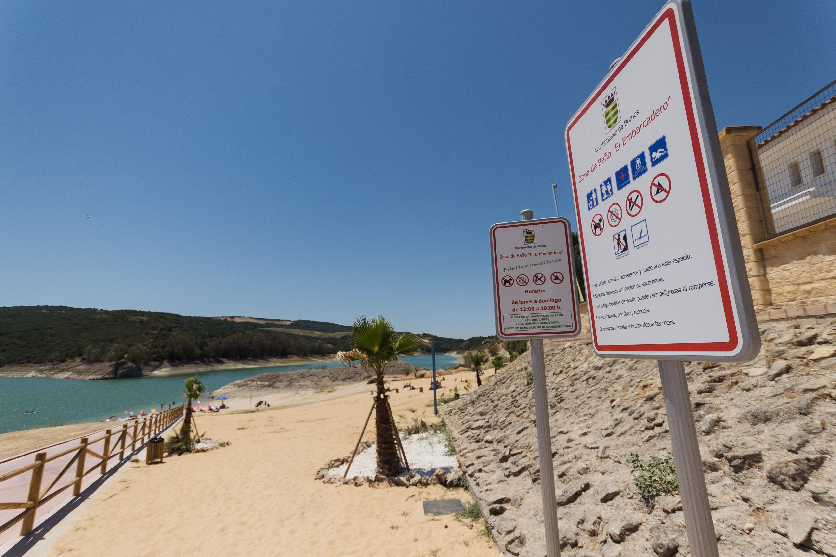 Una imagen de la playita de Bornos (Cádiz). En Andalucía sí hay playa lejos de la costa.