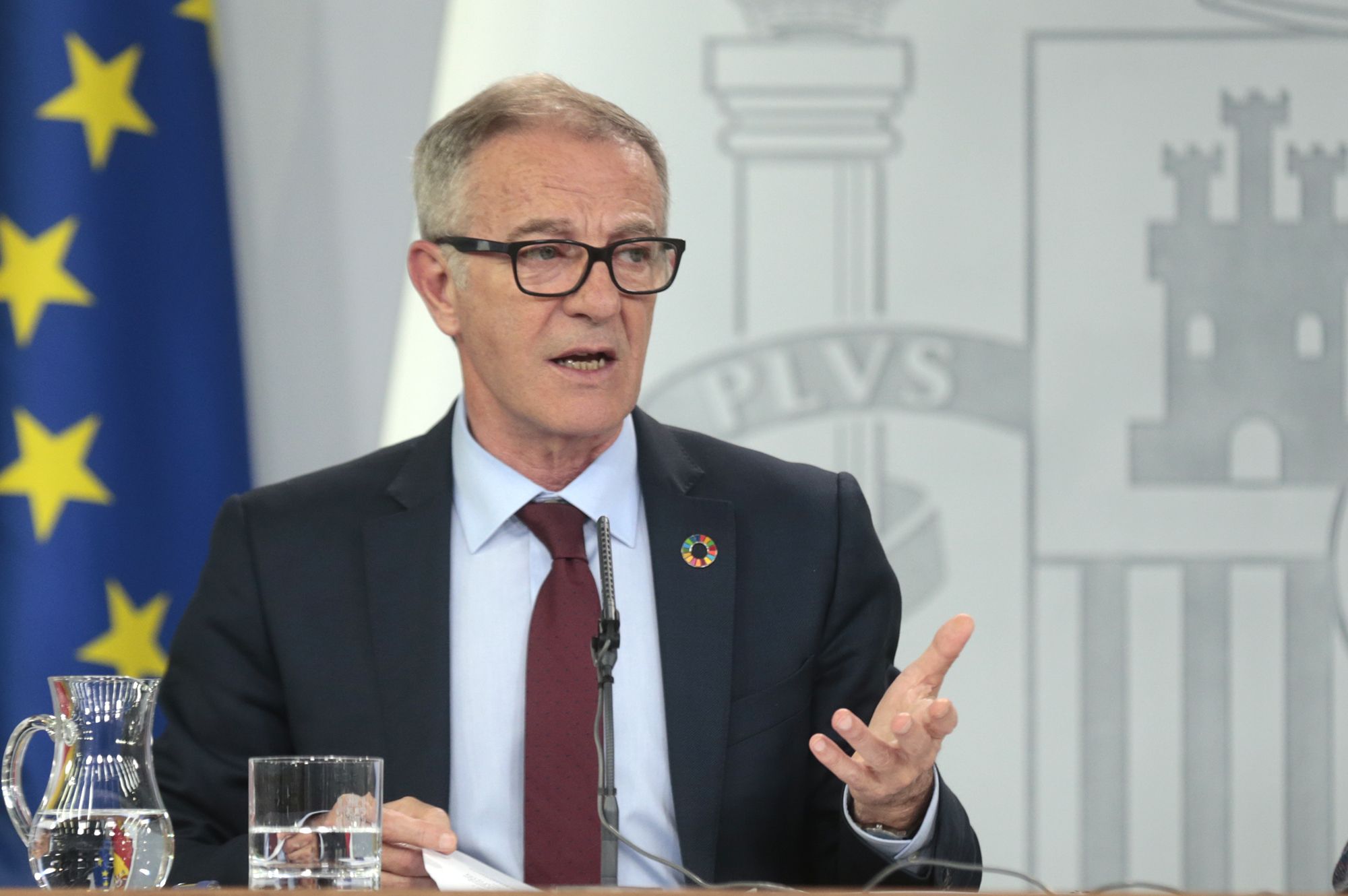 José Guirao en una de sus ruedas de prensa como ministro.