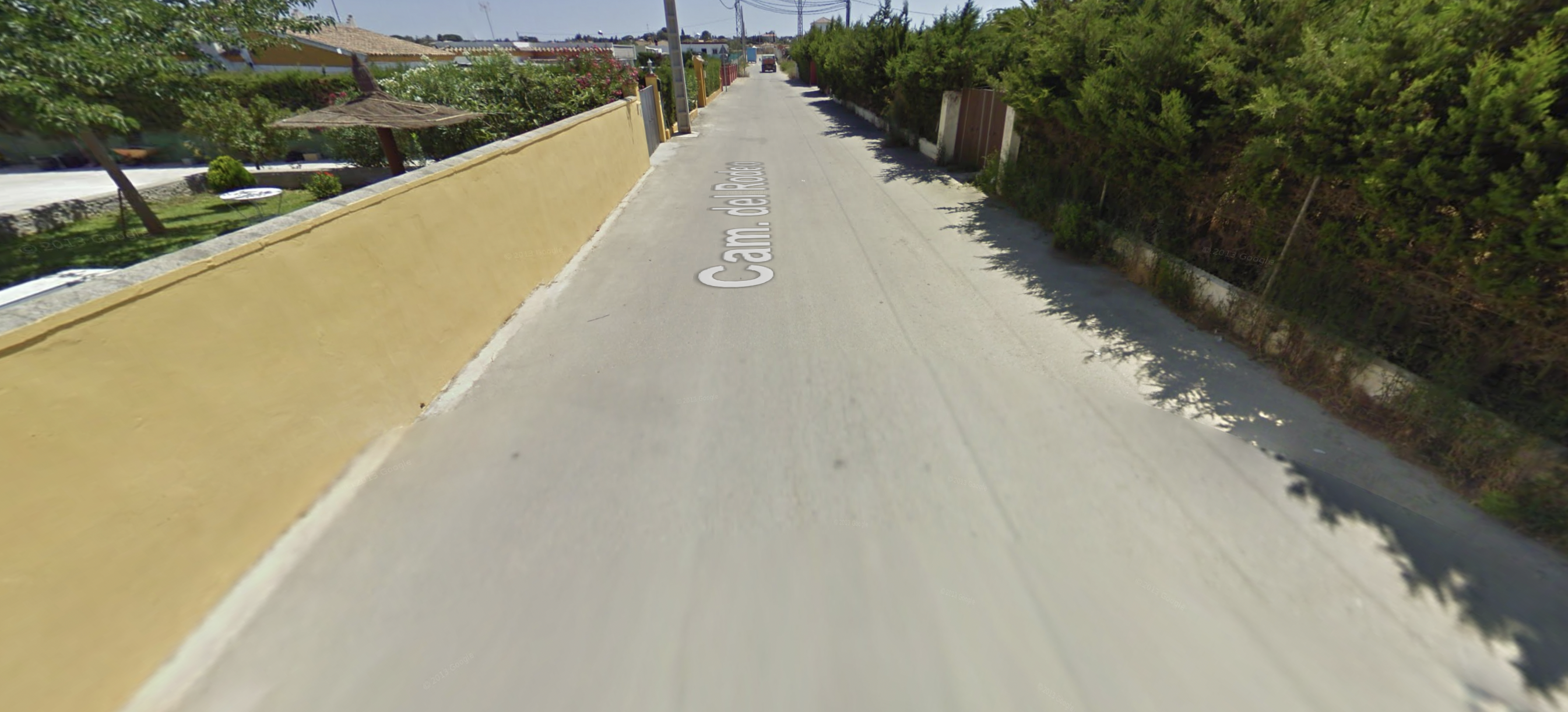 Imagen del Camino del Rodeo en Chiclana, a través de Google Maps.