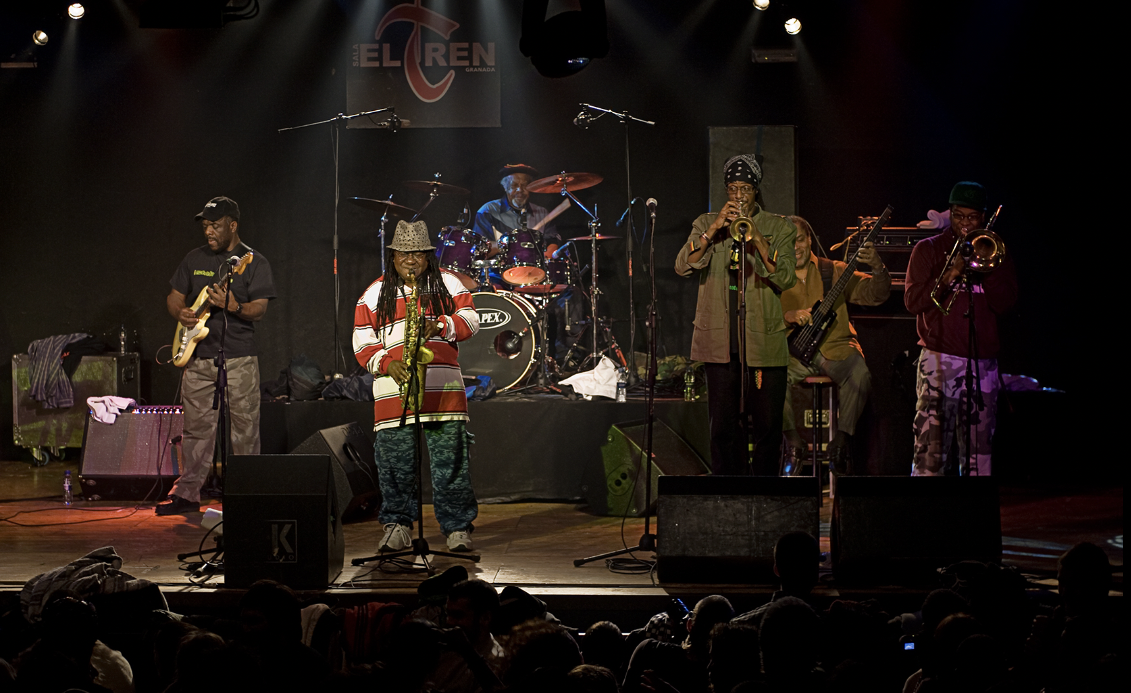 Imagen del concierto que la banda Skatalites ofreció en Granada.