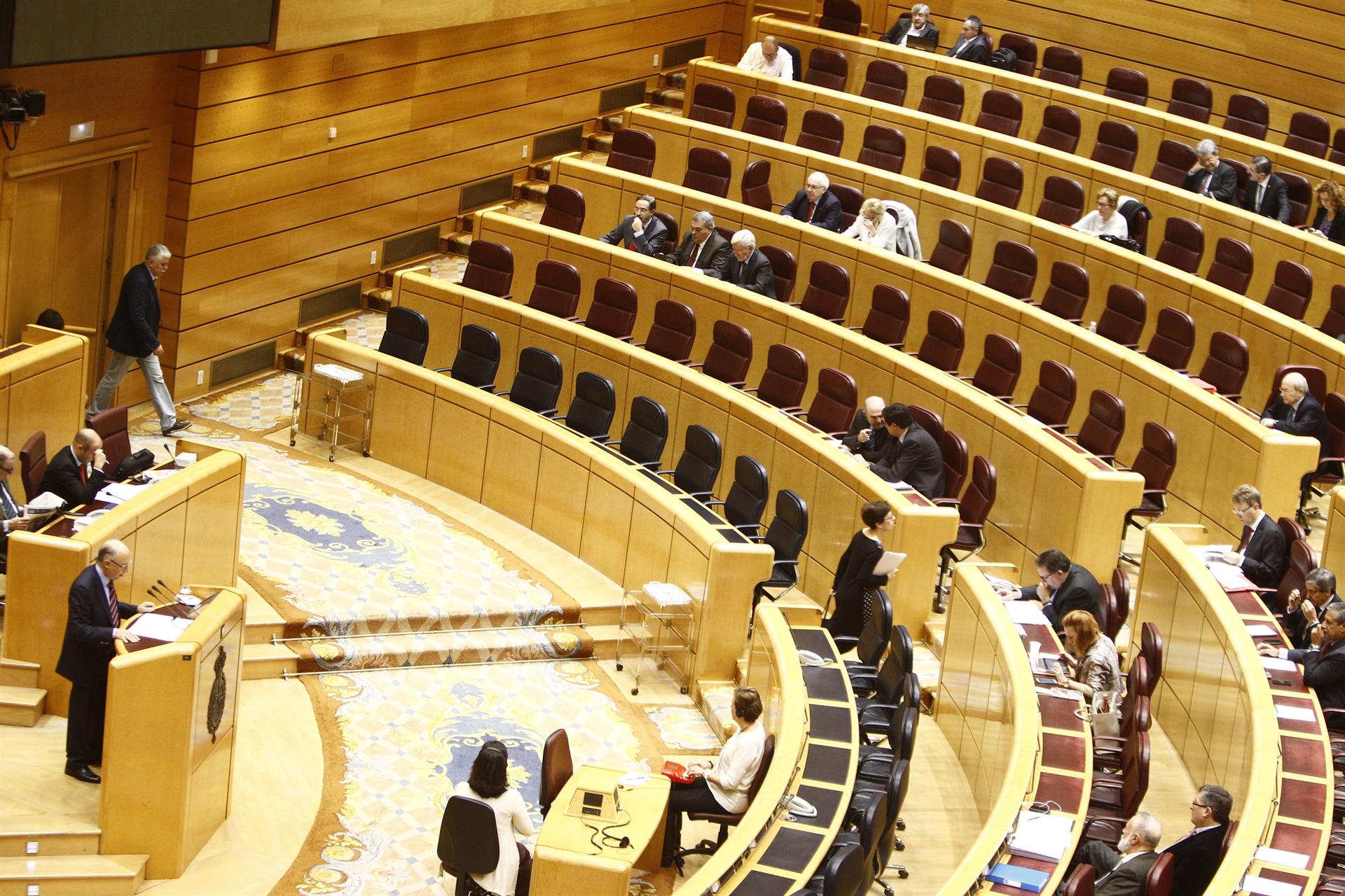 Una imagen de archivo del Senado medio vacío en plena sesión. FOTO: EUROPA PRESS