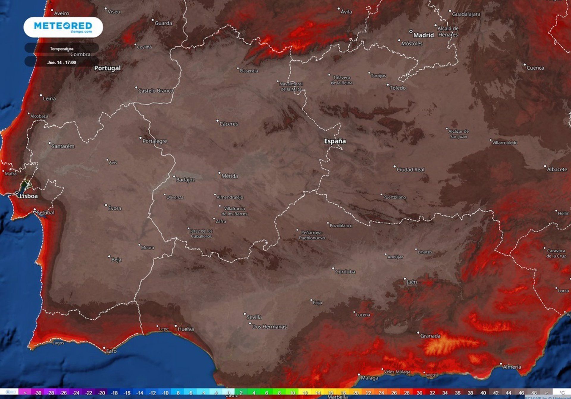 Una DANA traerá esta semana temperaturas récord de hasta 47 grados.