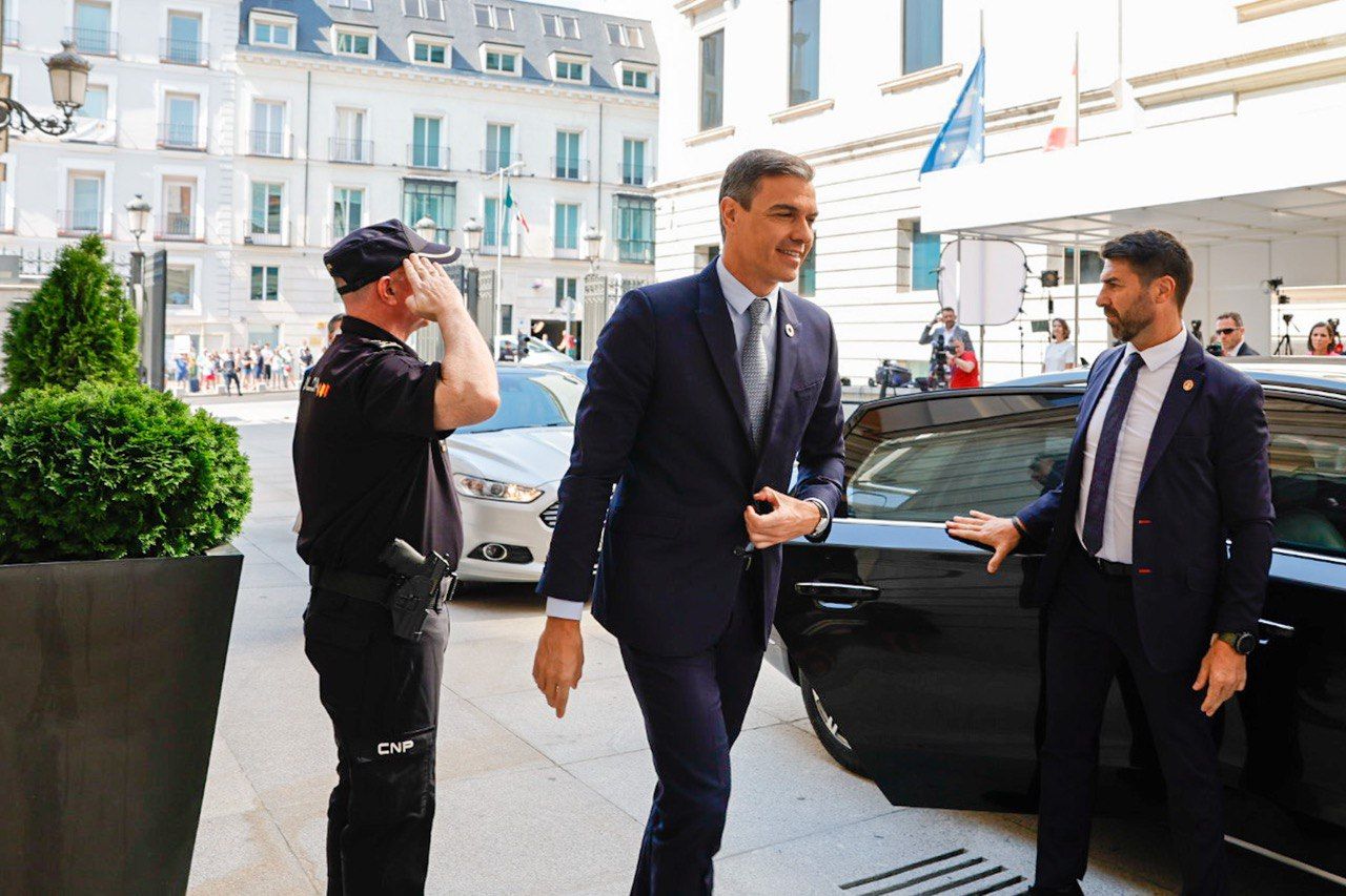 Imagen de la llegada de Pedro Sánchez.