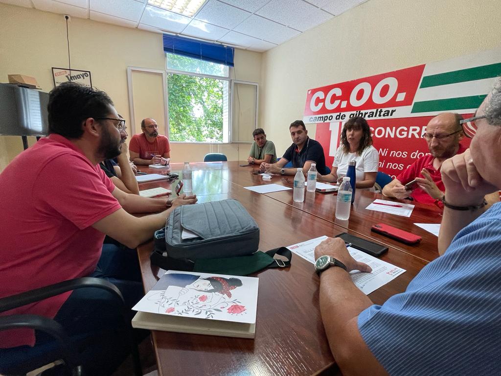 Reunión entre IU y Salvamento Marítimo de Tarifa.