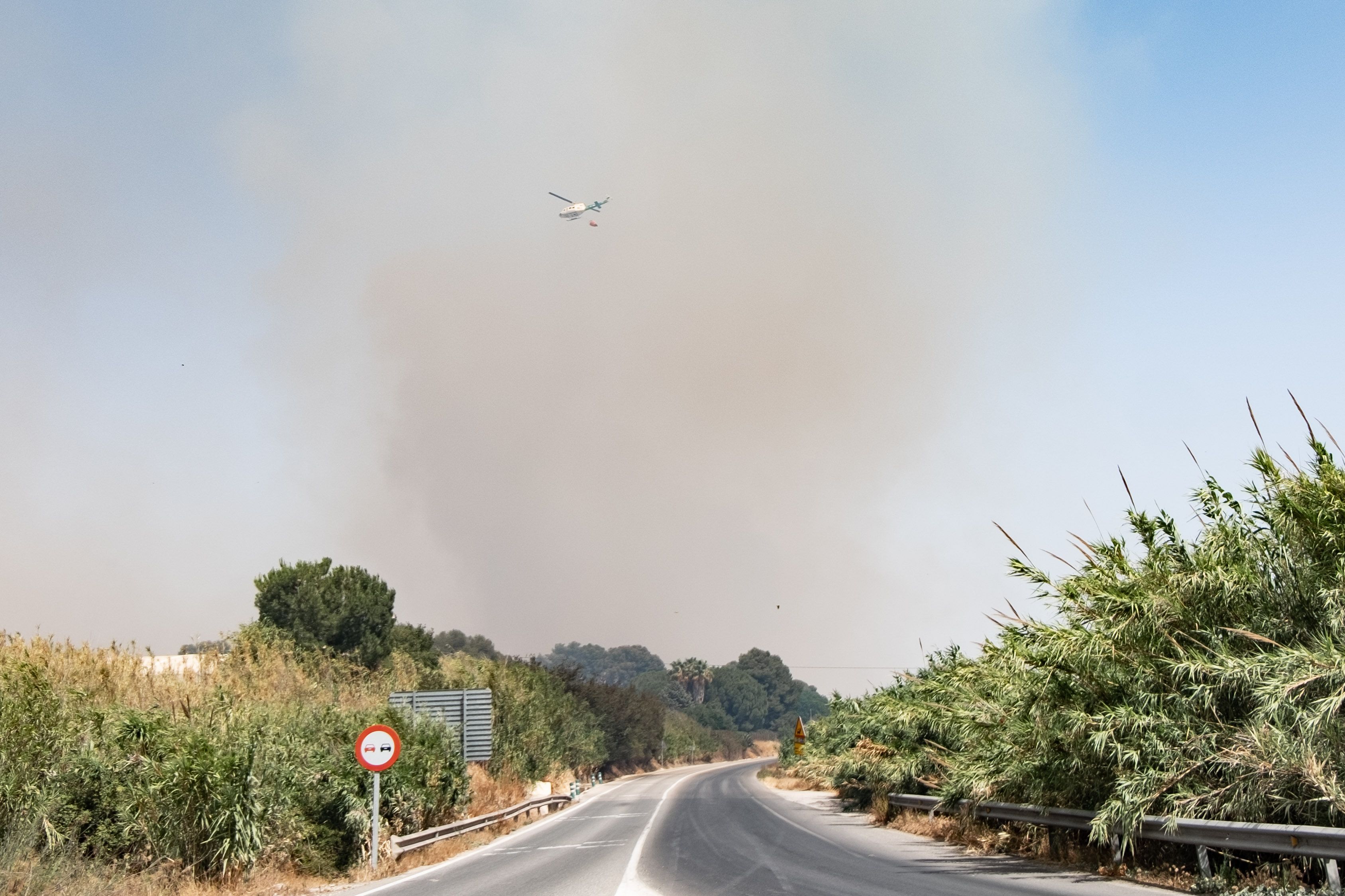 Una imagen del incendio originado en Jerez.