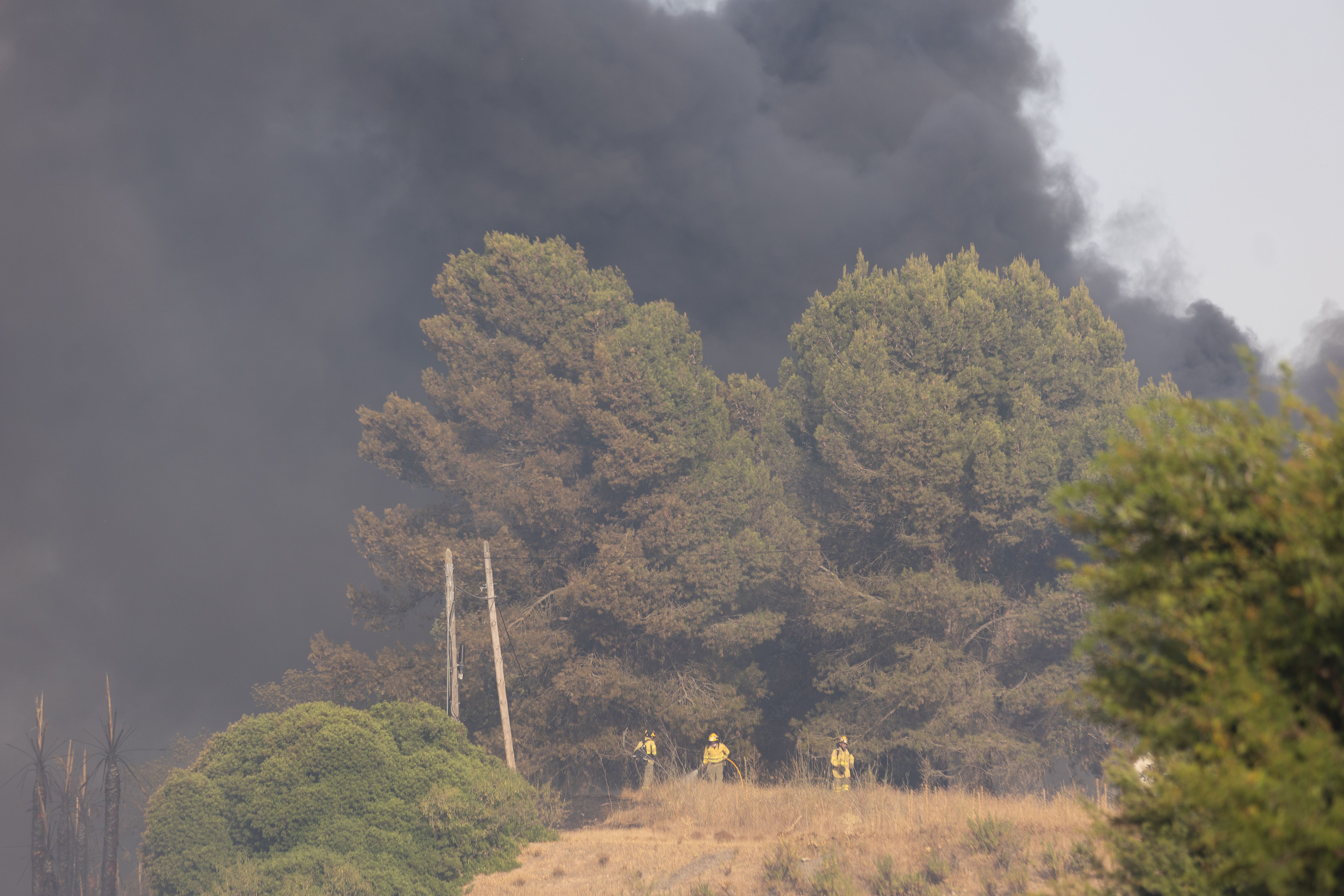 La humareda se pudo ver a kilómetros de distancia de Jerez