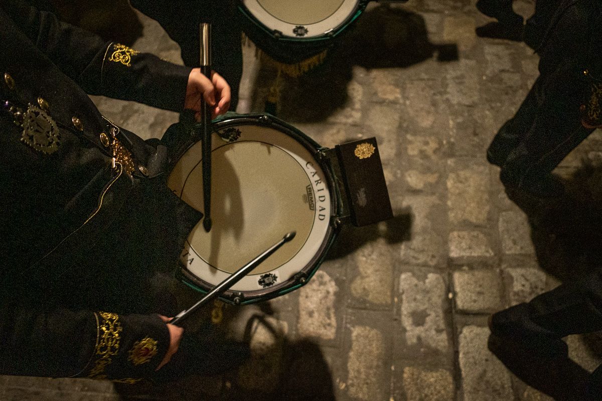 Tambores de la banda Santísimo Cristo de la Caridad. Tambores de la banda Santísimo Cristo de la Caridad.
