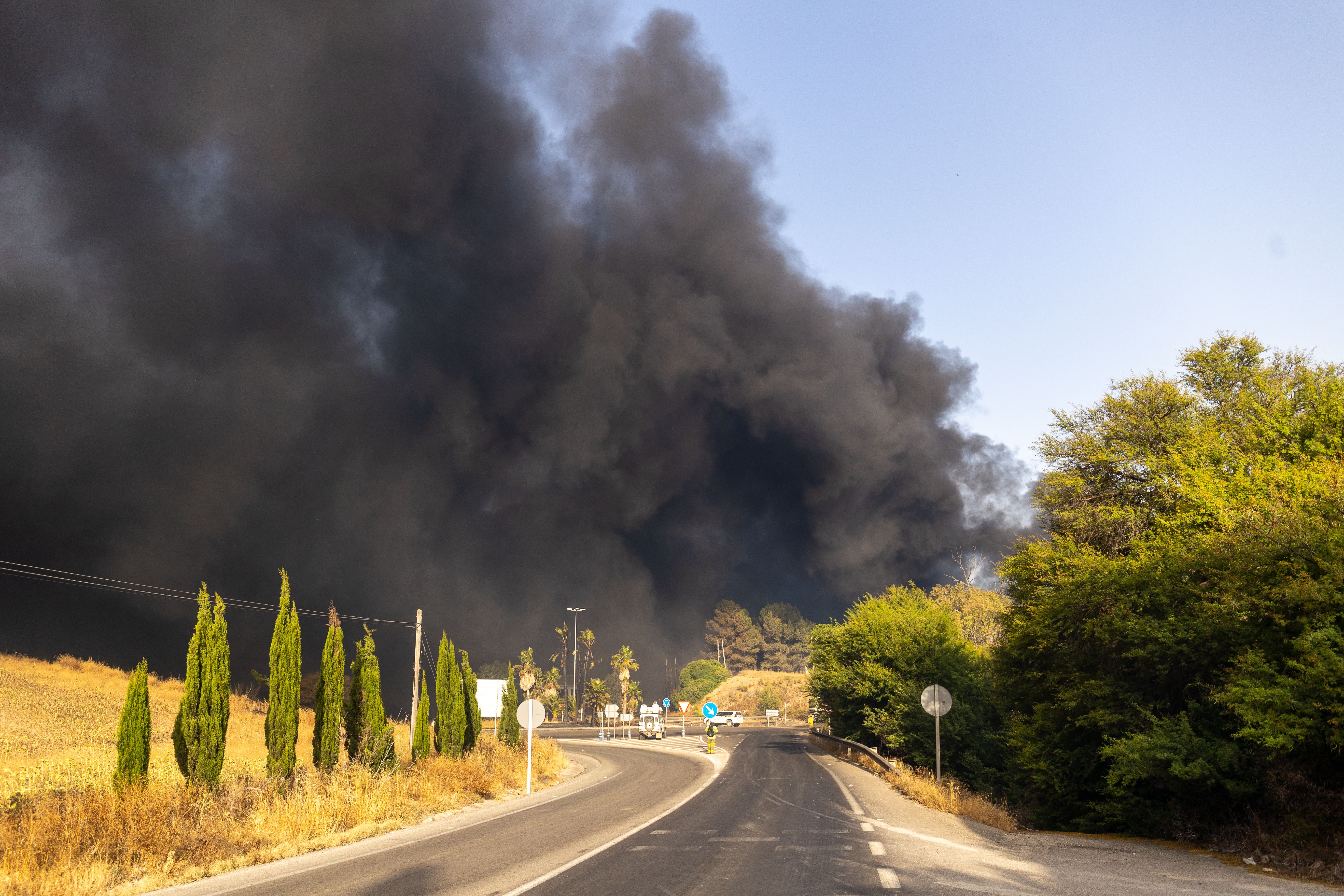 Impactante imagen del incendio. 