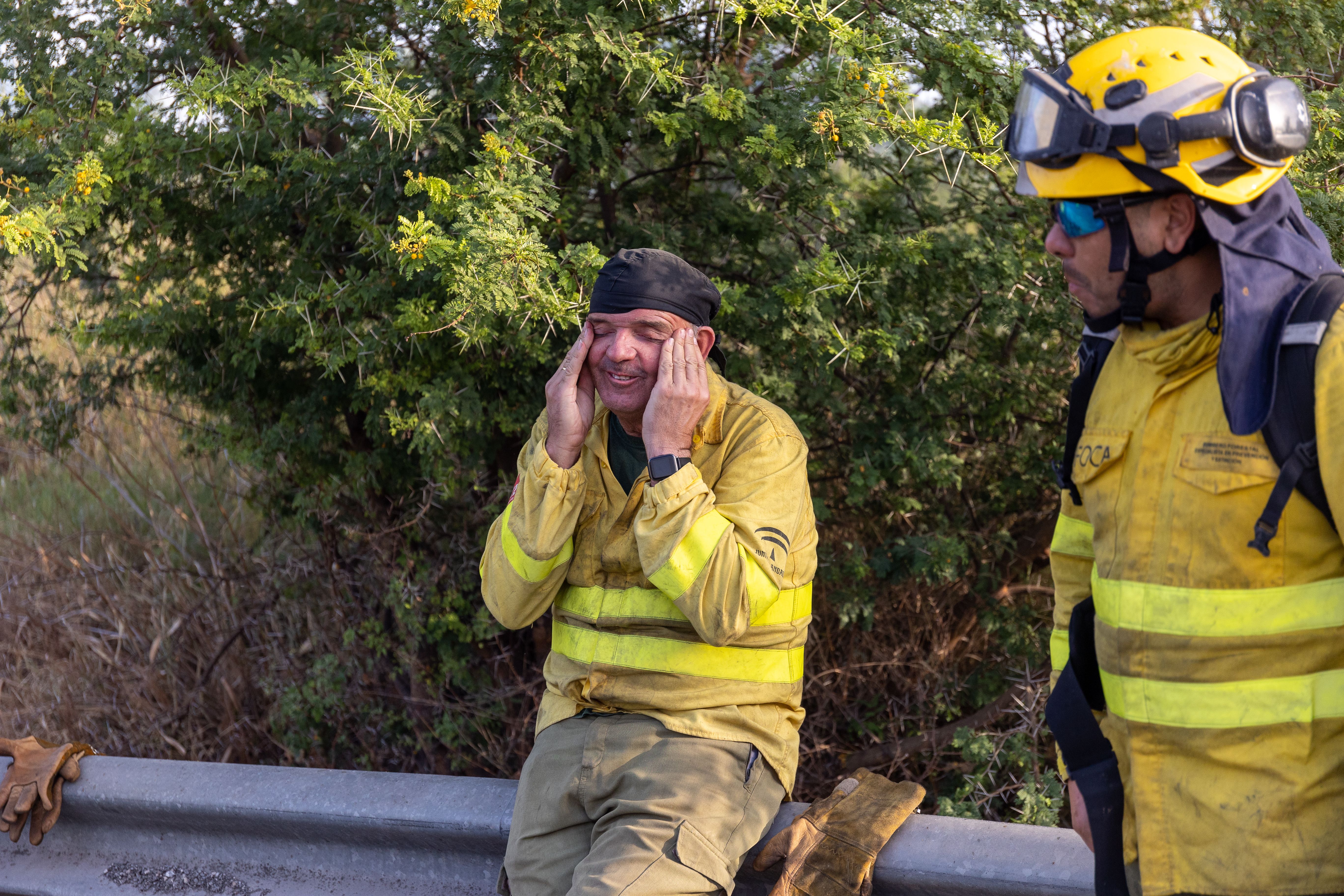 El fuego se sumó a las altas temperaturas.