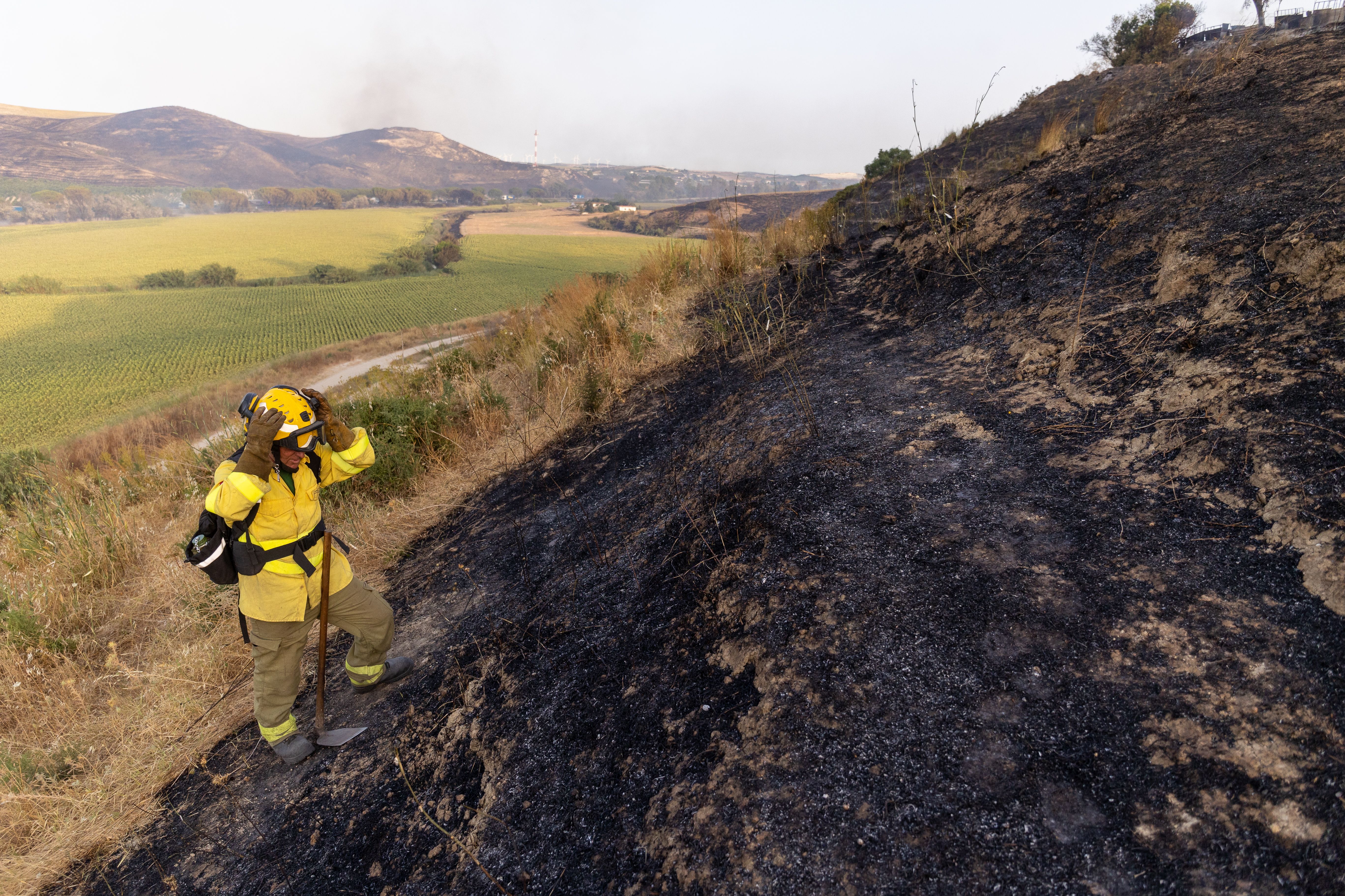 Terreno calcinado por el fuego. 