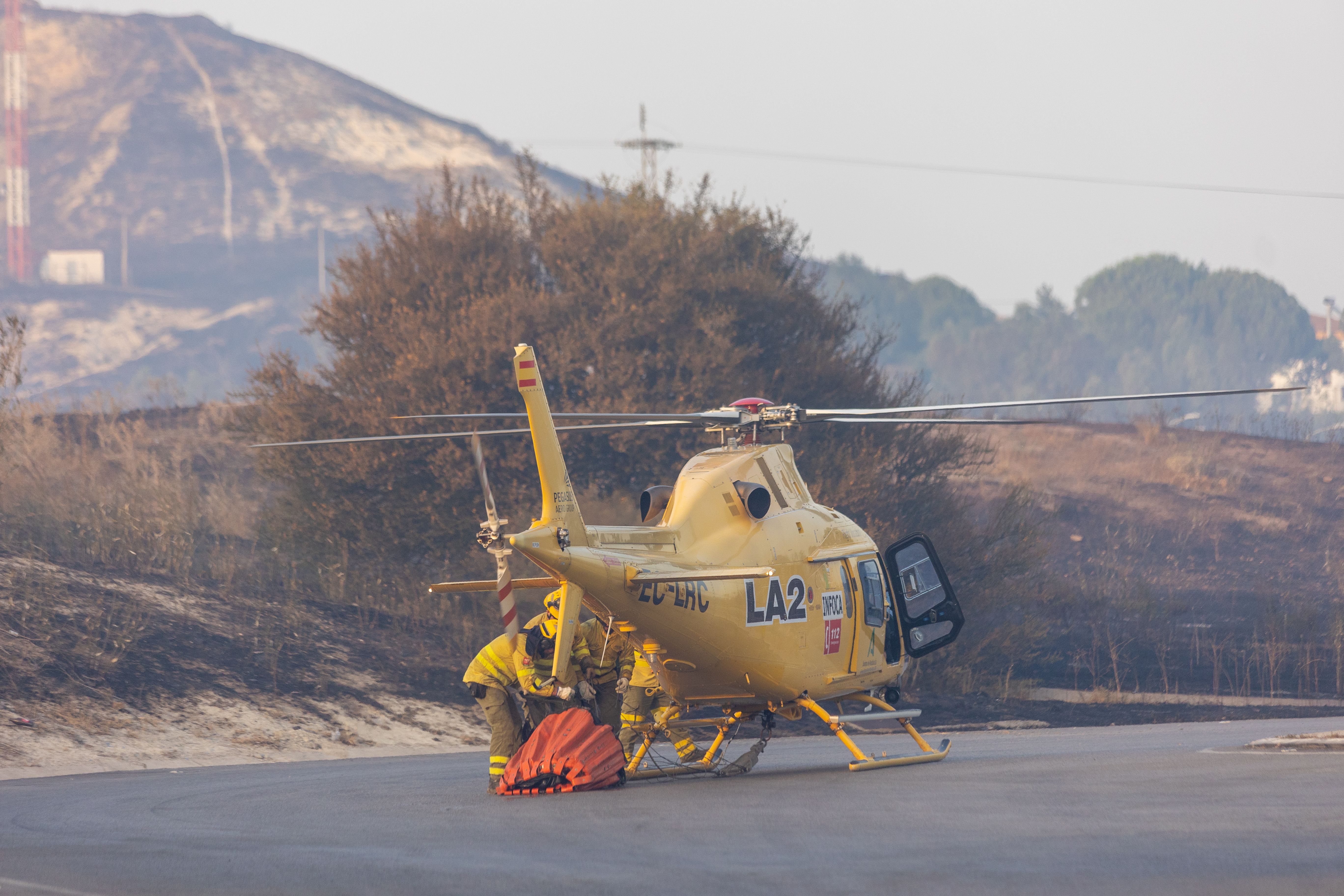 El helicóptero del plan Infoca. 