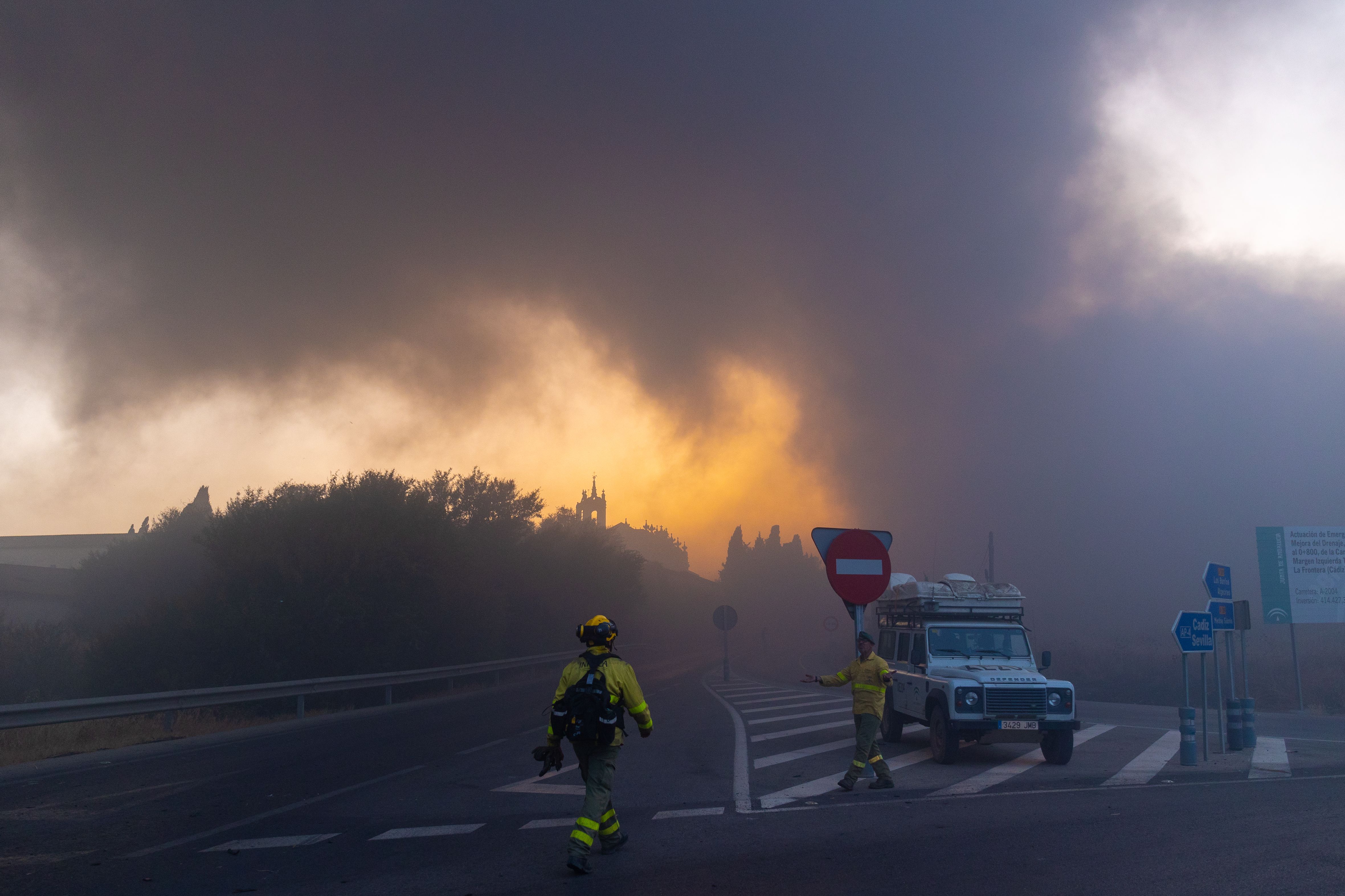 Impactante humareda. 