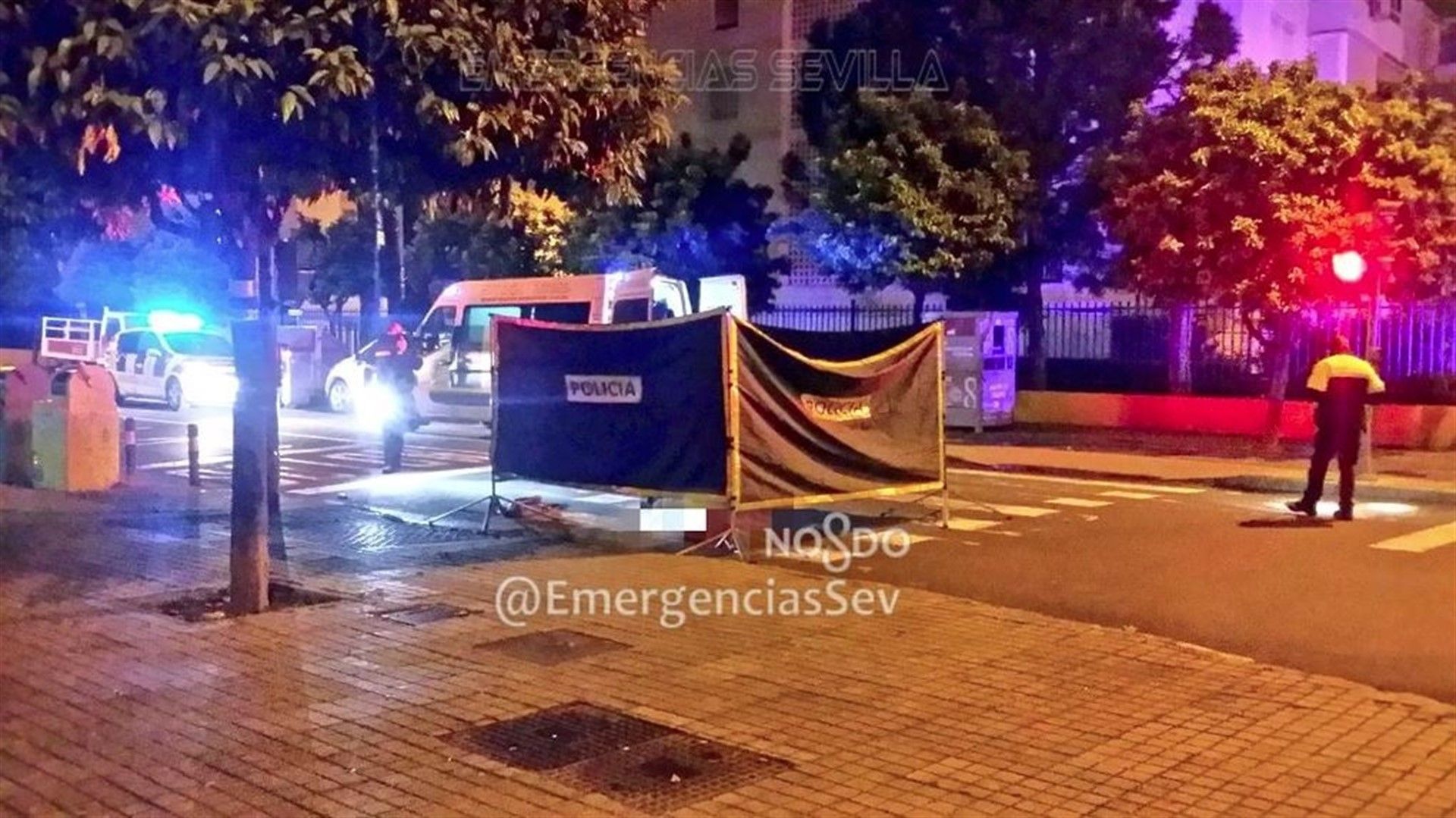 Imagen del atropello en Sevilla. 