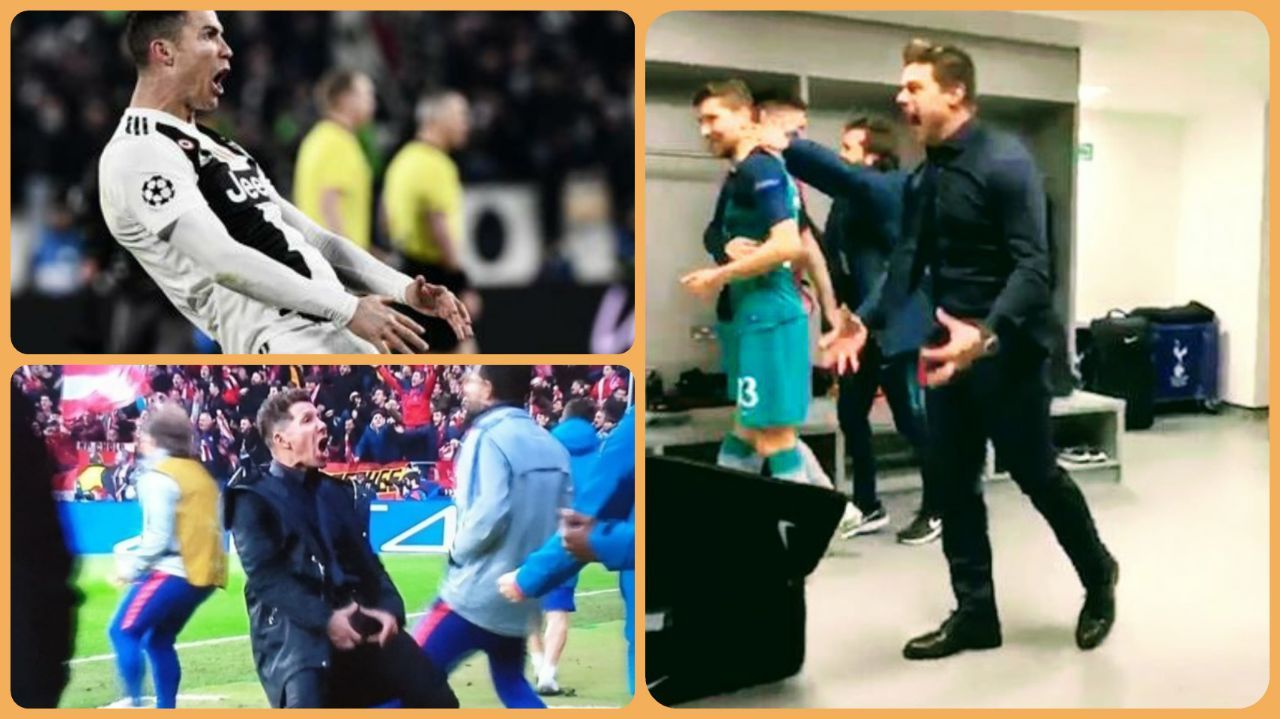 Imágenes de varias escenas de 'hombría' en el fútbol durante las últimas semanas.