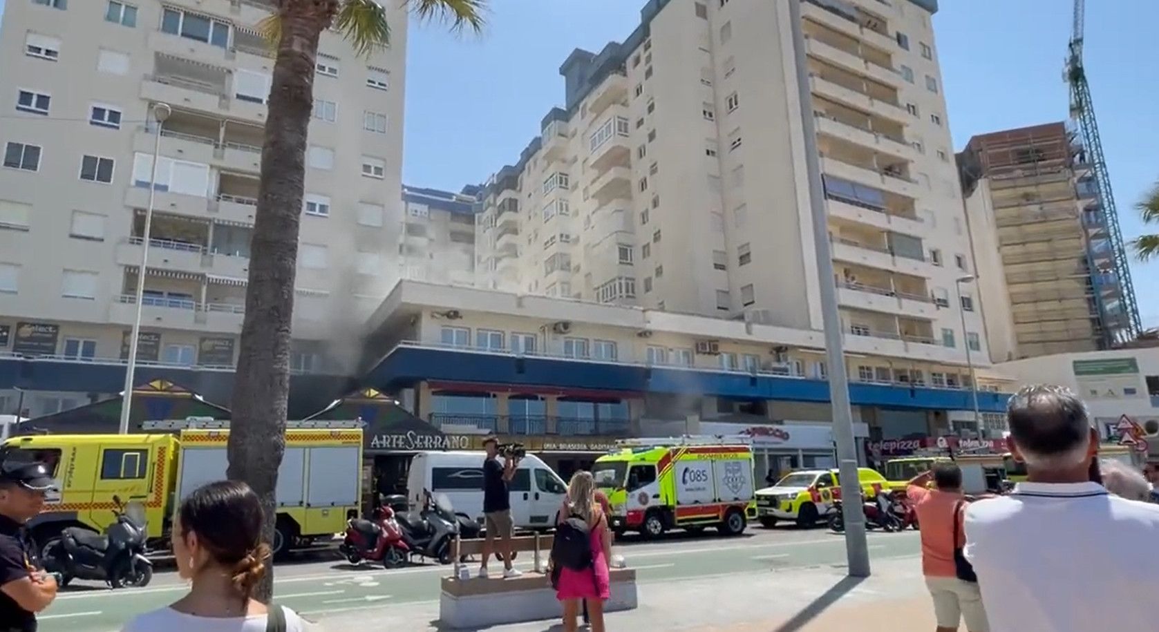 Incendio en el restaurante Arte Serrano de Cádiz