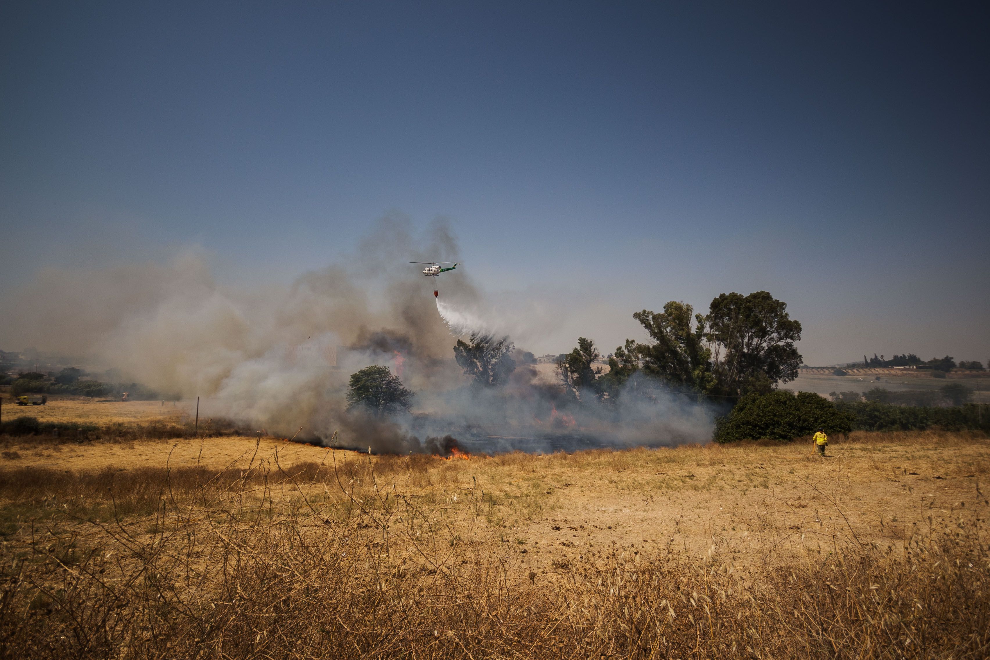 Una de las zonas afectadas por el fuego.
