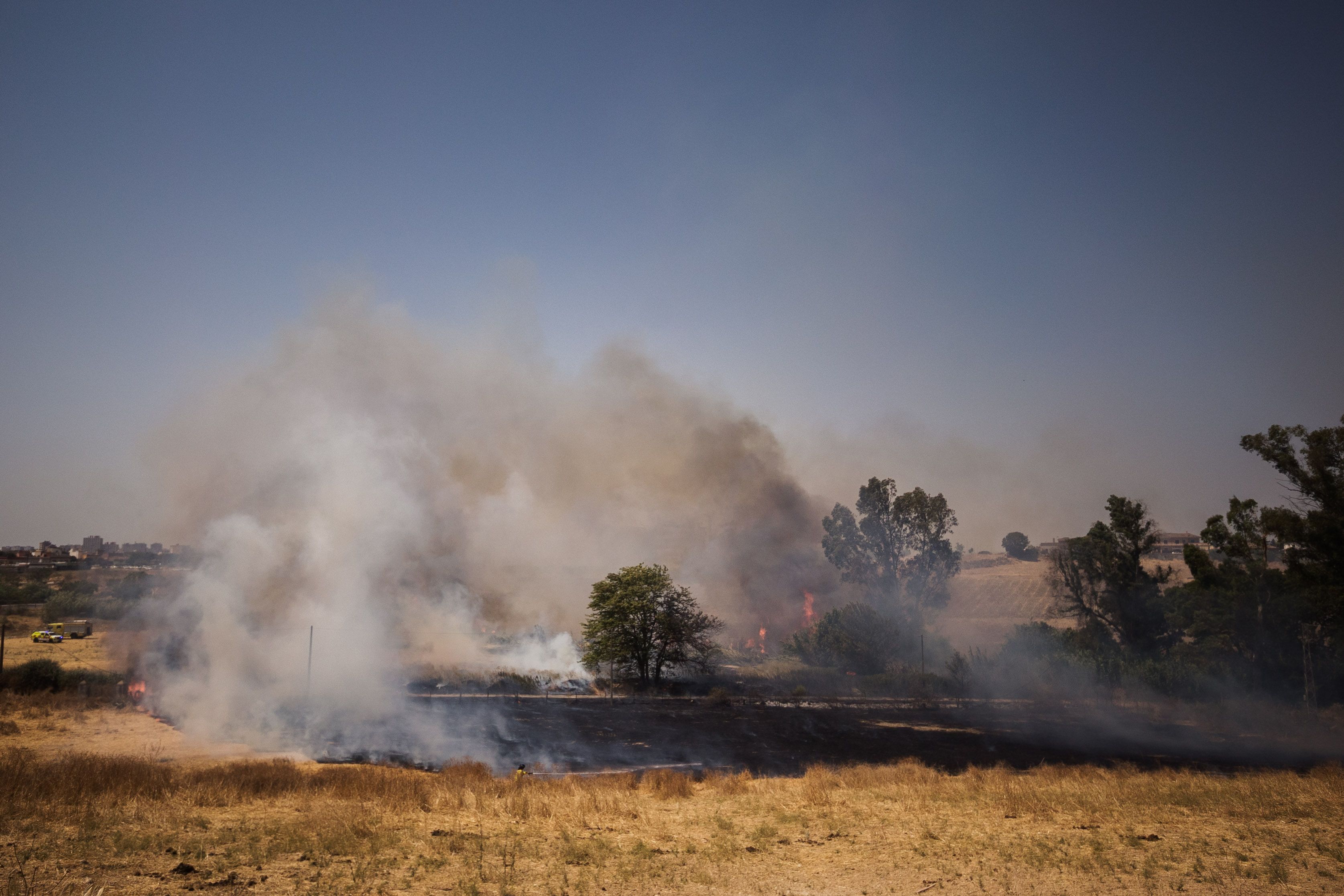 Una de las zonas arrasadas por el fuego.