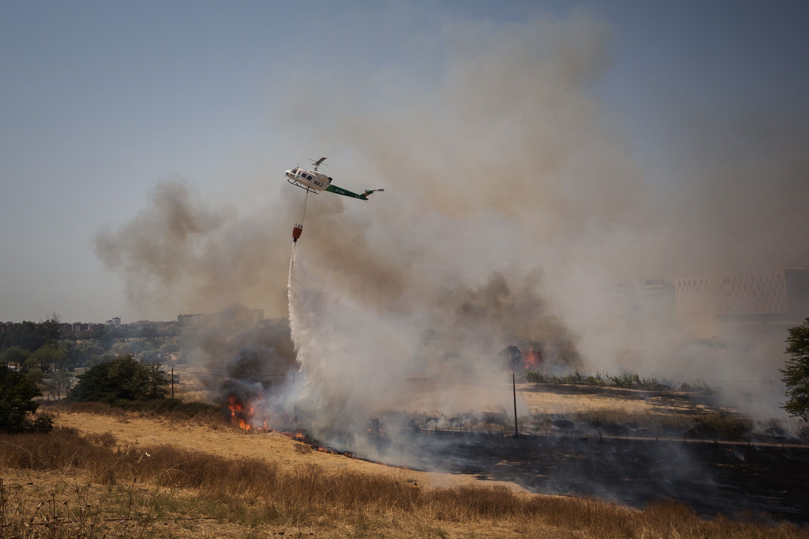 El helicóptero del plan Infoca. 
