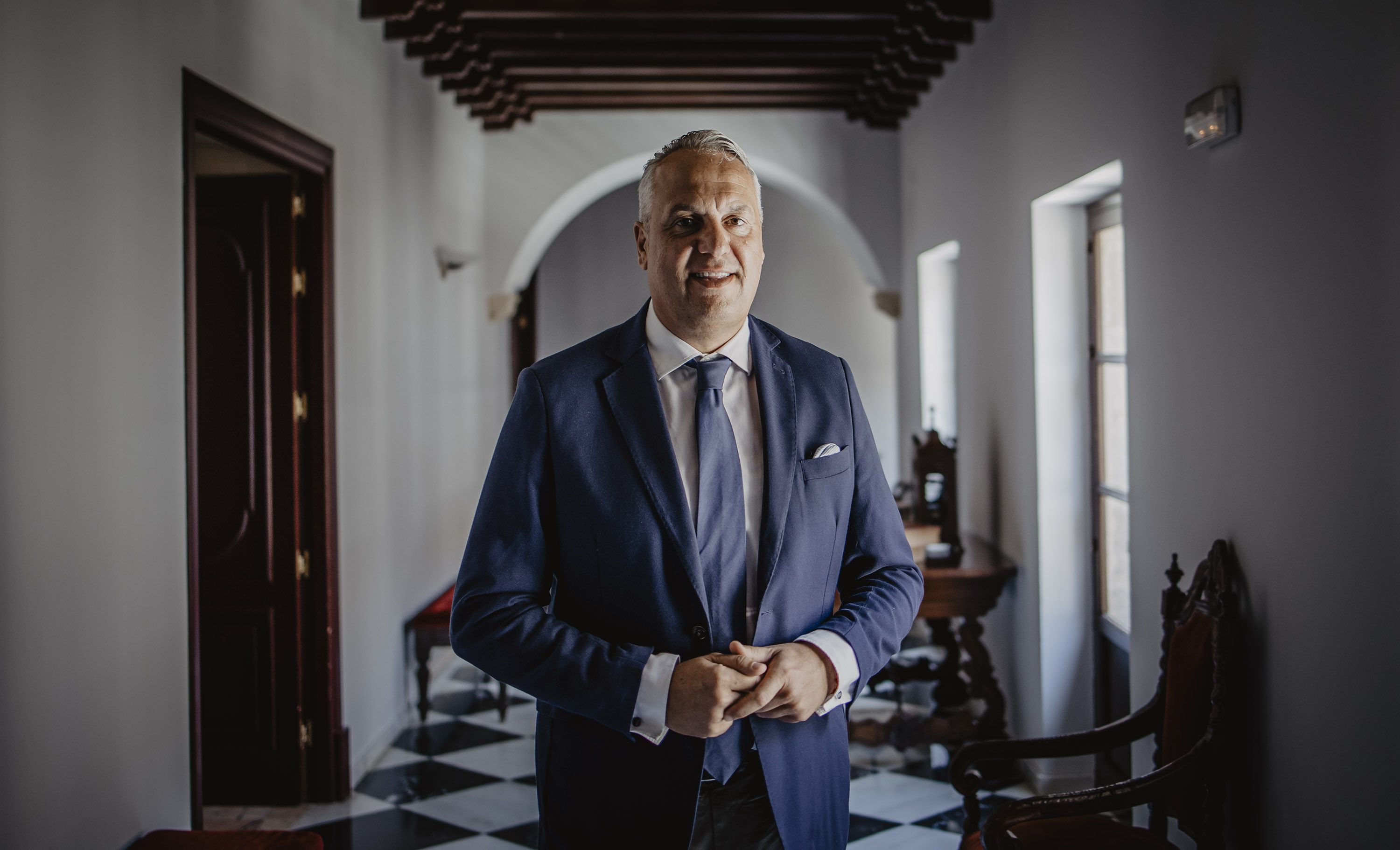 Juan Carlos Ruiz Boix, presidente de Diputación de Cádiz, tras la entrevista con lavozdelsur.es, esta semana en el transcurso de una visita a Jerez.