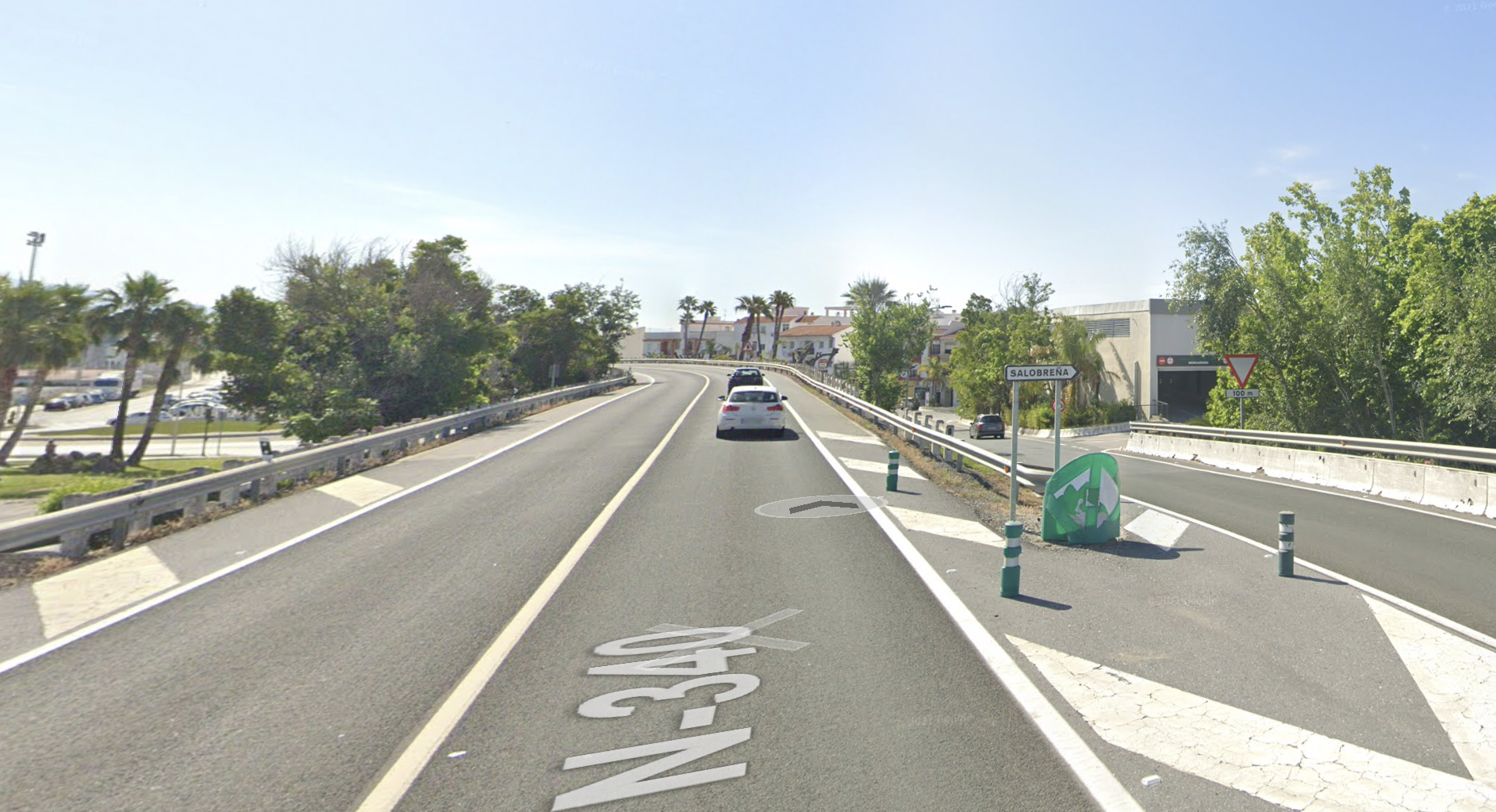 Atropello mortal a un hombre en Salobreña. Imagen de Google maps de la carretera donde se ha producido el suceso.