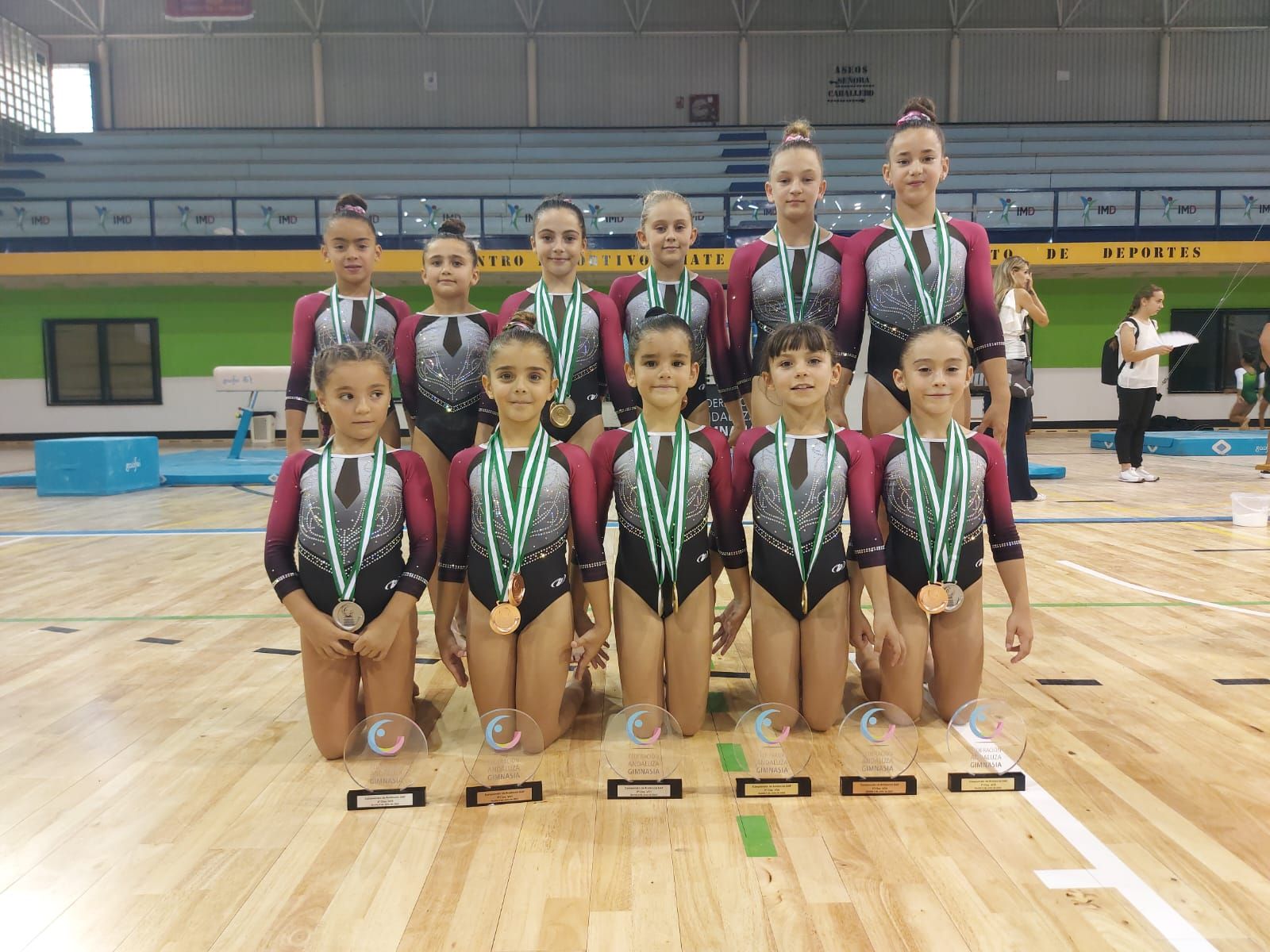 Triunfo de las deportistas del Club Gimnasia Artística La Barca de Jerez.  CEDIDA