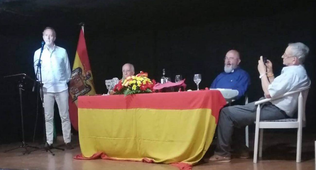 Una imagen del acto de apología del franquismo en Málaga.
