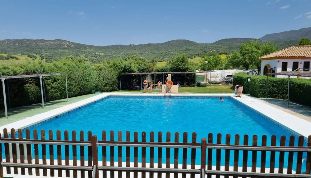 Vista de la piscina privada.