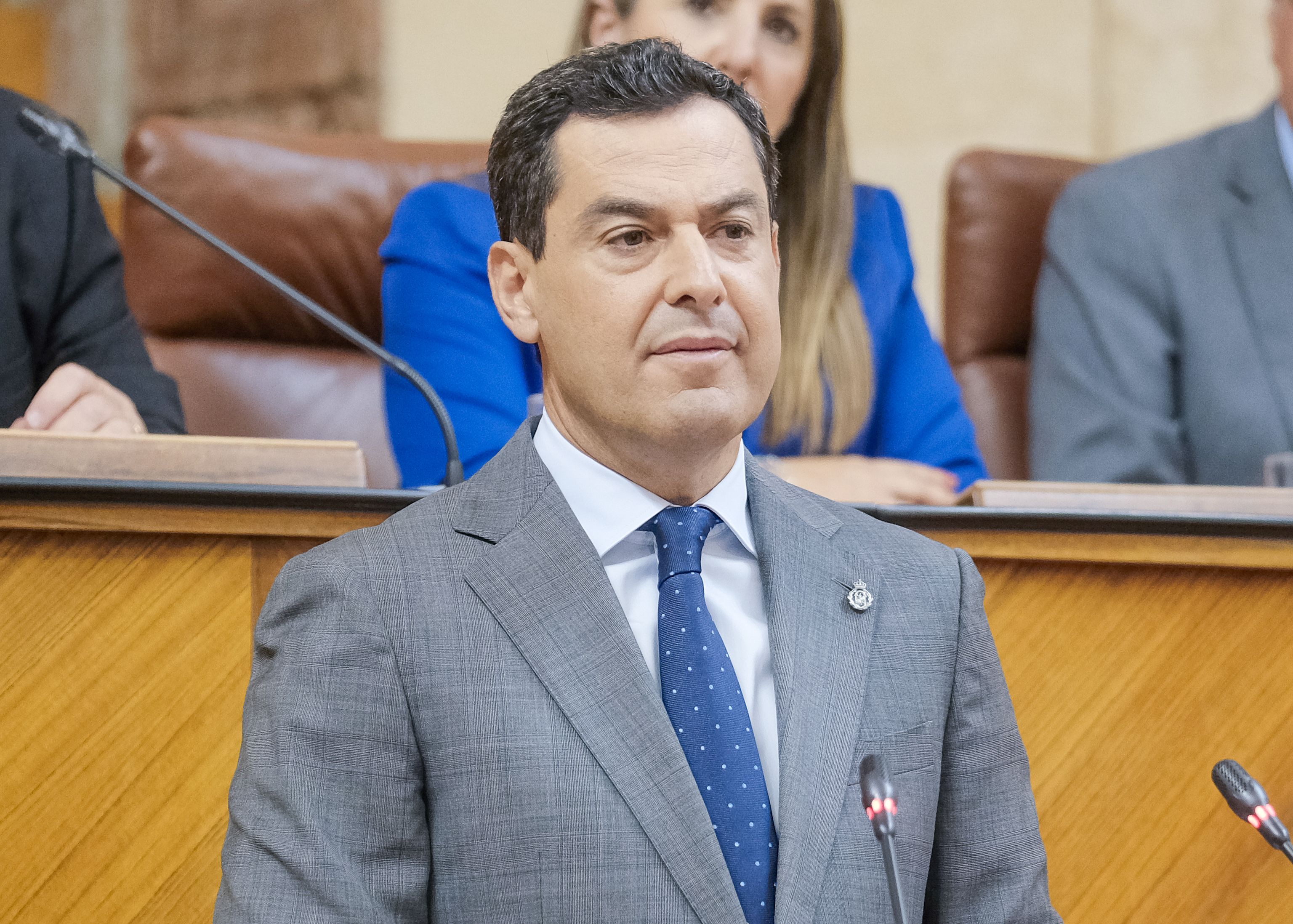Moreno durante su discurso de investidura. Moreno durante su discurso de investidura.
