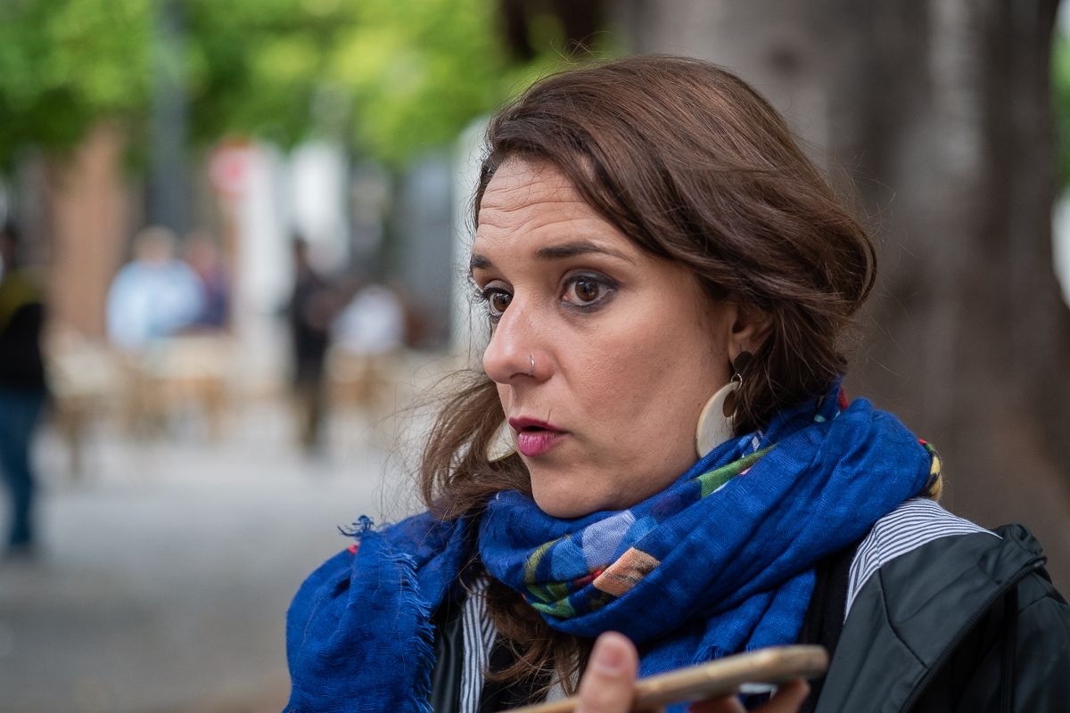 Noelia Vera, en un momento de la entrevista con lavozdelsur.es