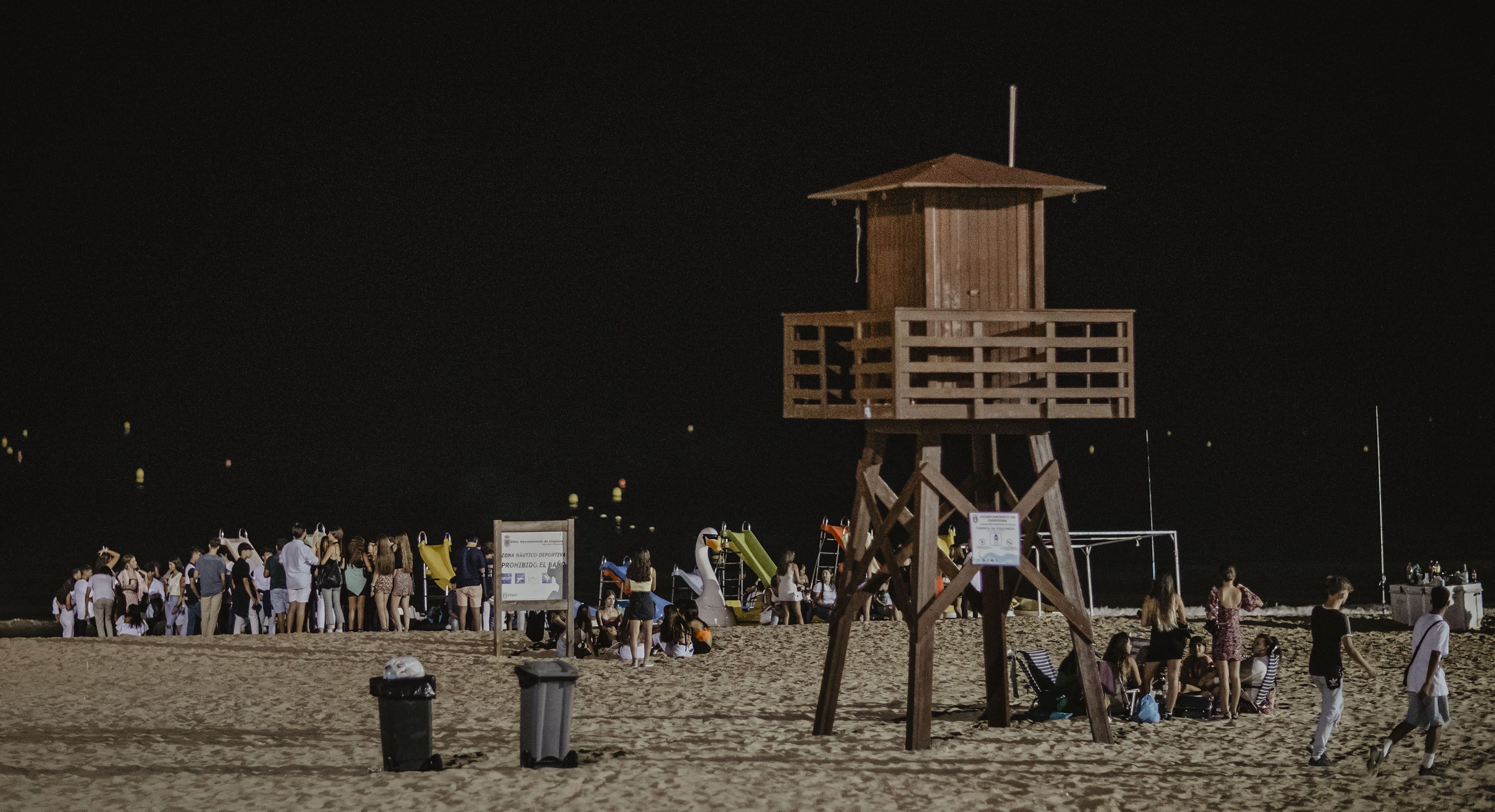 chipiona playa noche 2