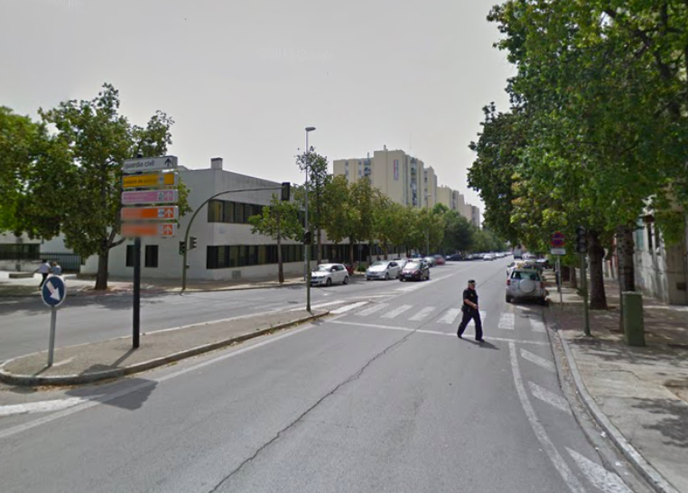 Un paso de peatones en la avenida Tomás García Figueras.