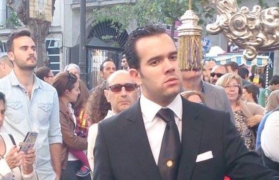 José Manuel Elena en su función de capataz la pasada Semana Santa.