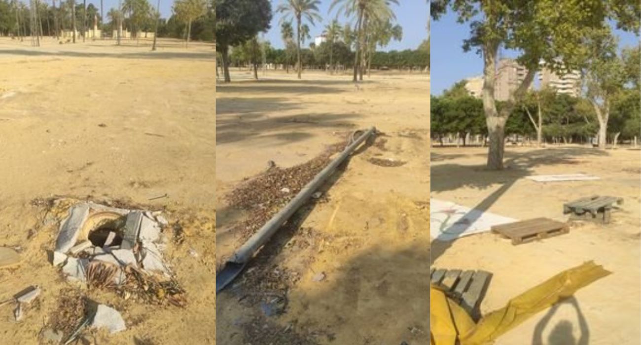 Imágenes del estado en el que se encuentra el parque González Hontoria.