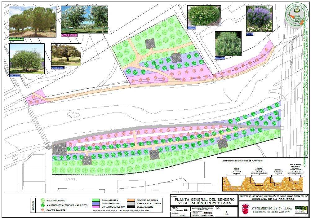 Planos del proyecto del nuevo parque urbano.