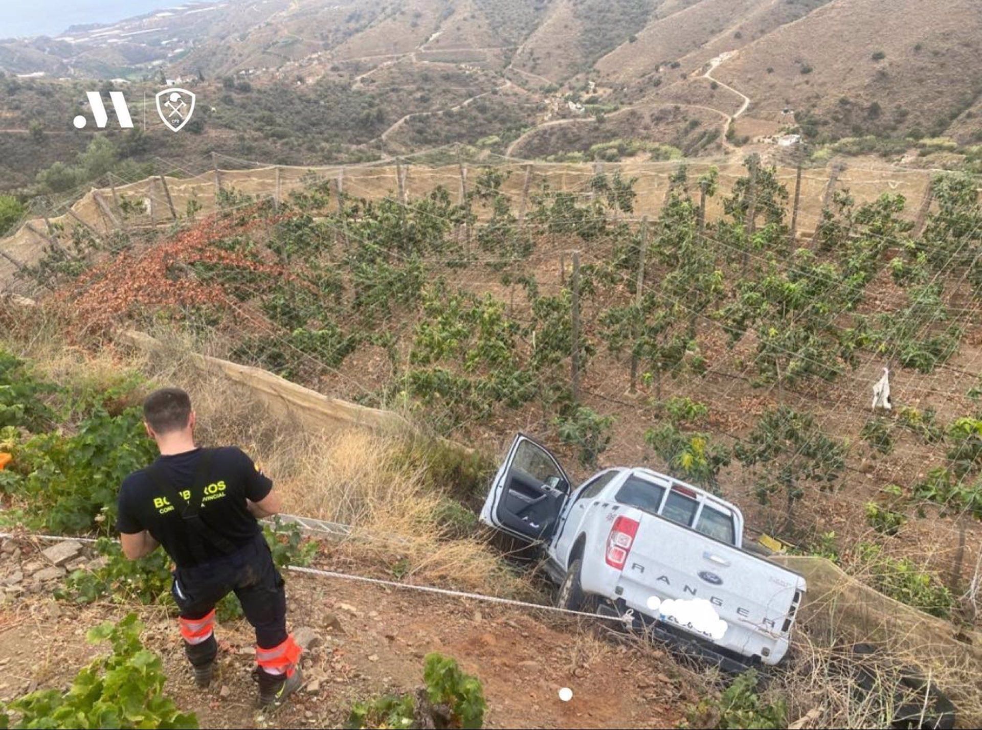 Accidente de tráfico en Torrox, Málaga, en este sábado negro en las carreteras andaluzas.