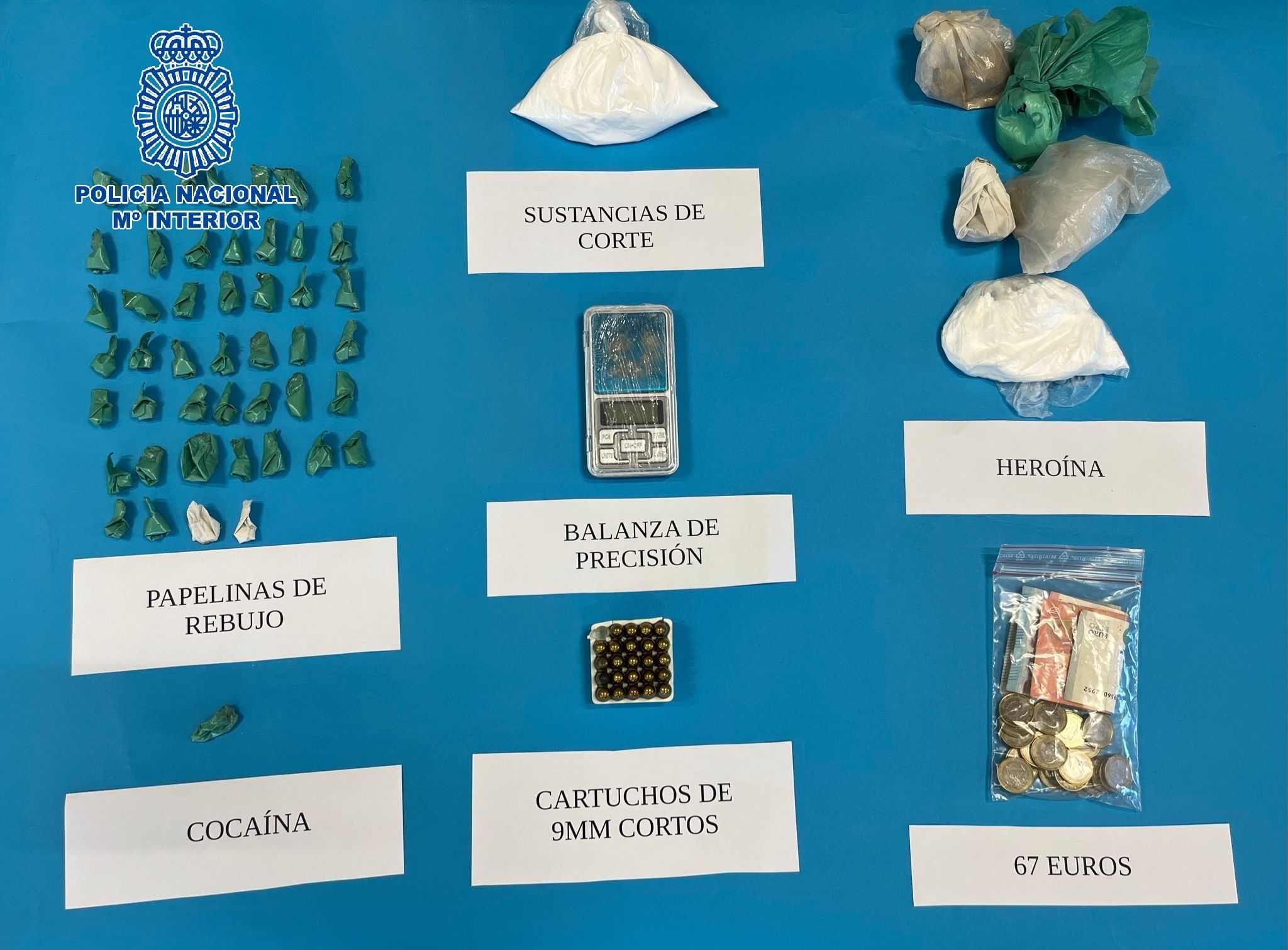 Material intervenido en una de las 'narcocasas' de la calle Nueva de Jerez.